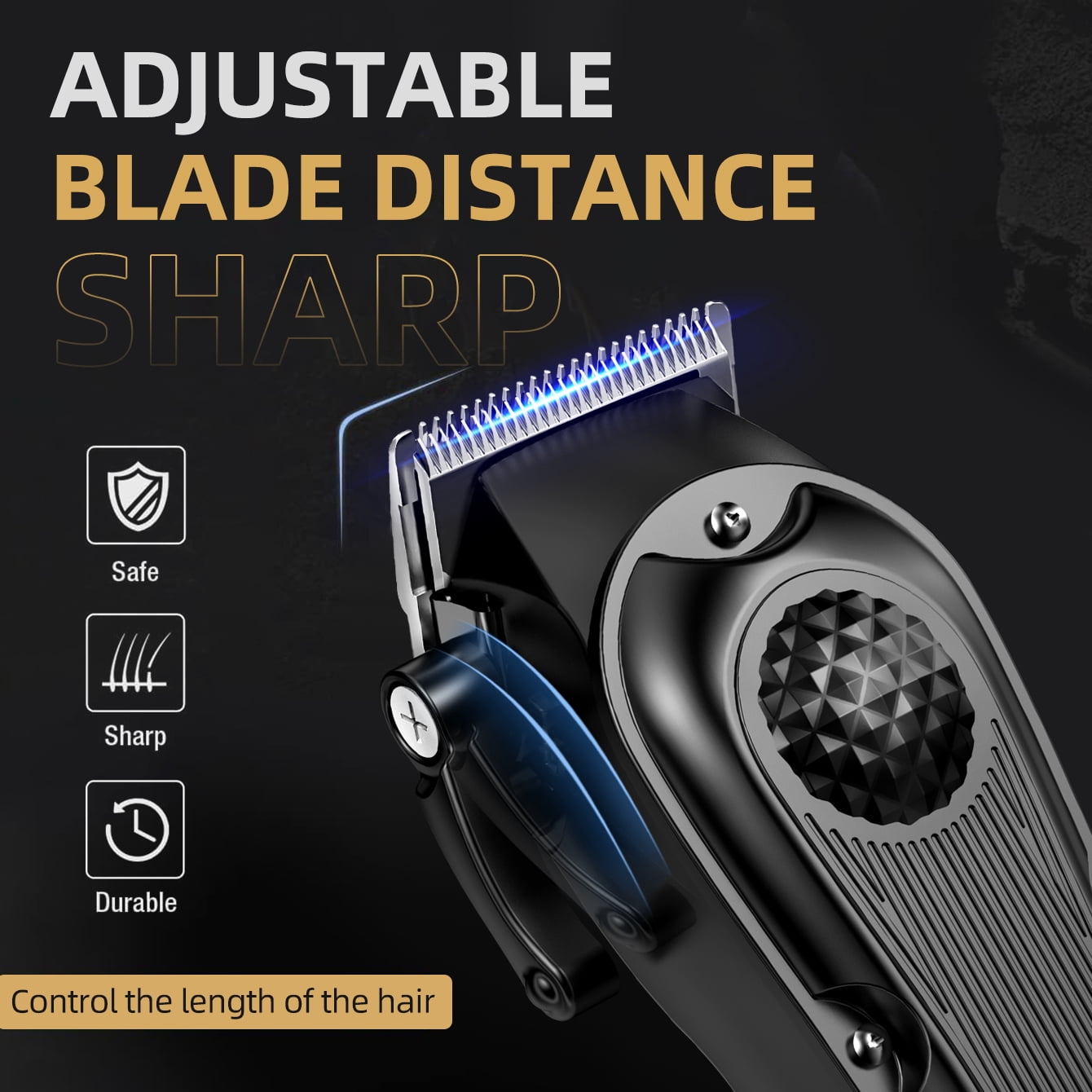 Obacre Professional Cordless Hair Clipper and Beard Trimmer Set (Black, 1 Piece) q1y7f