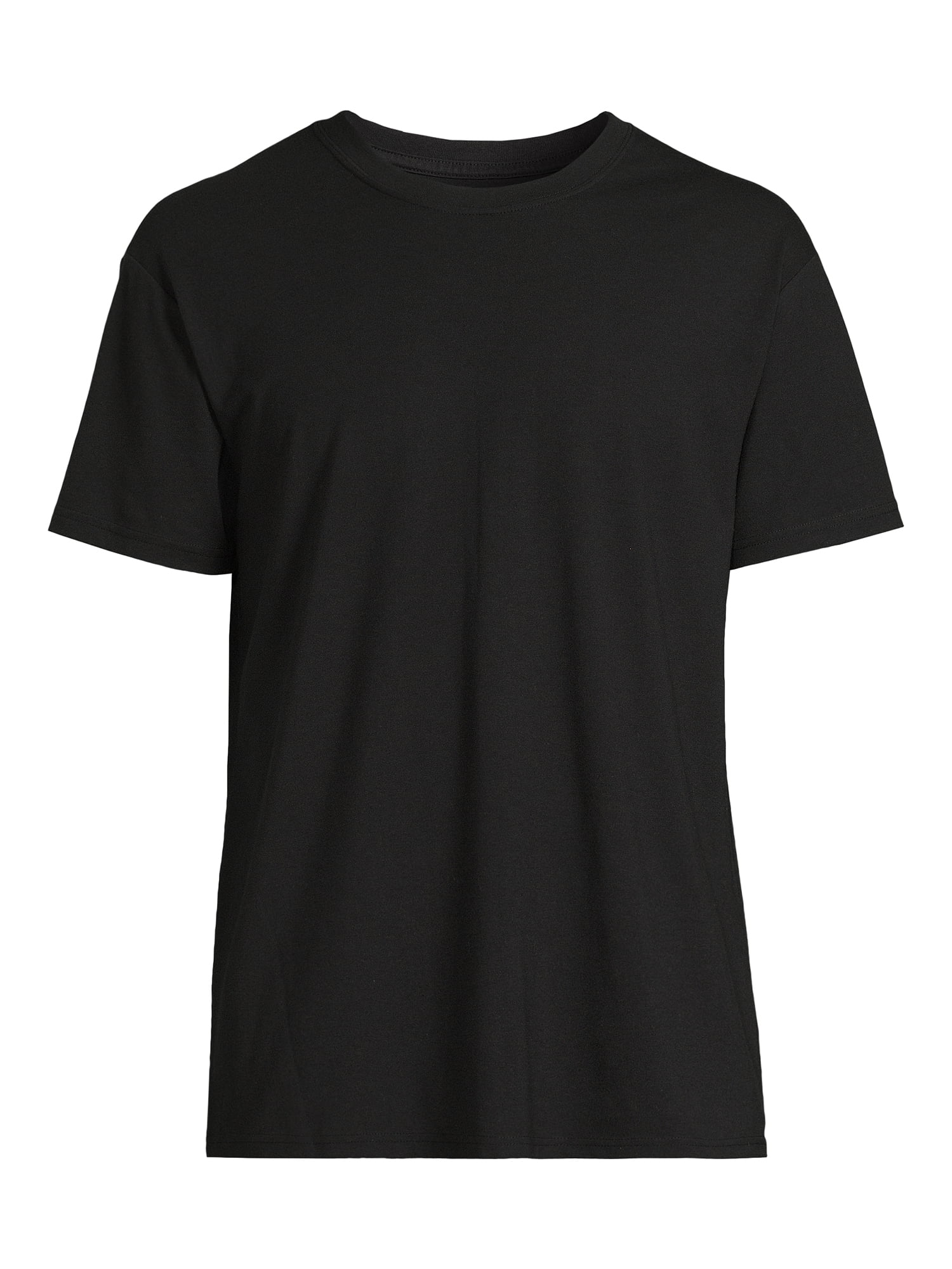 Athletic Works Men's Tri Blend Crew Neck T-Shirt (Black, S-4XL) yukap