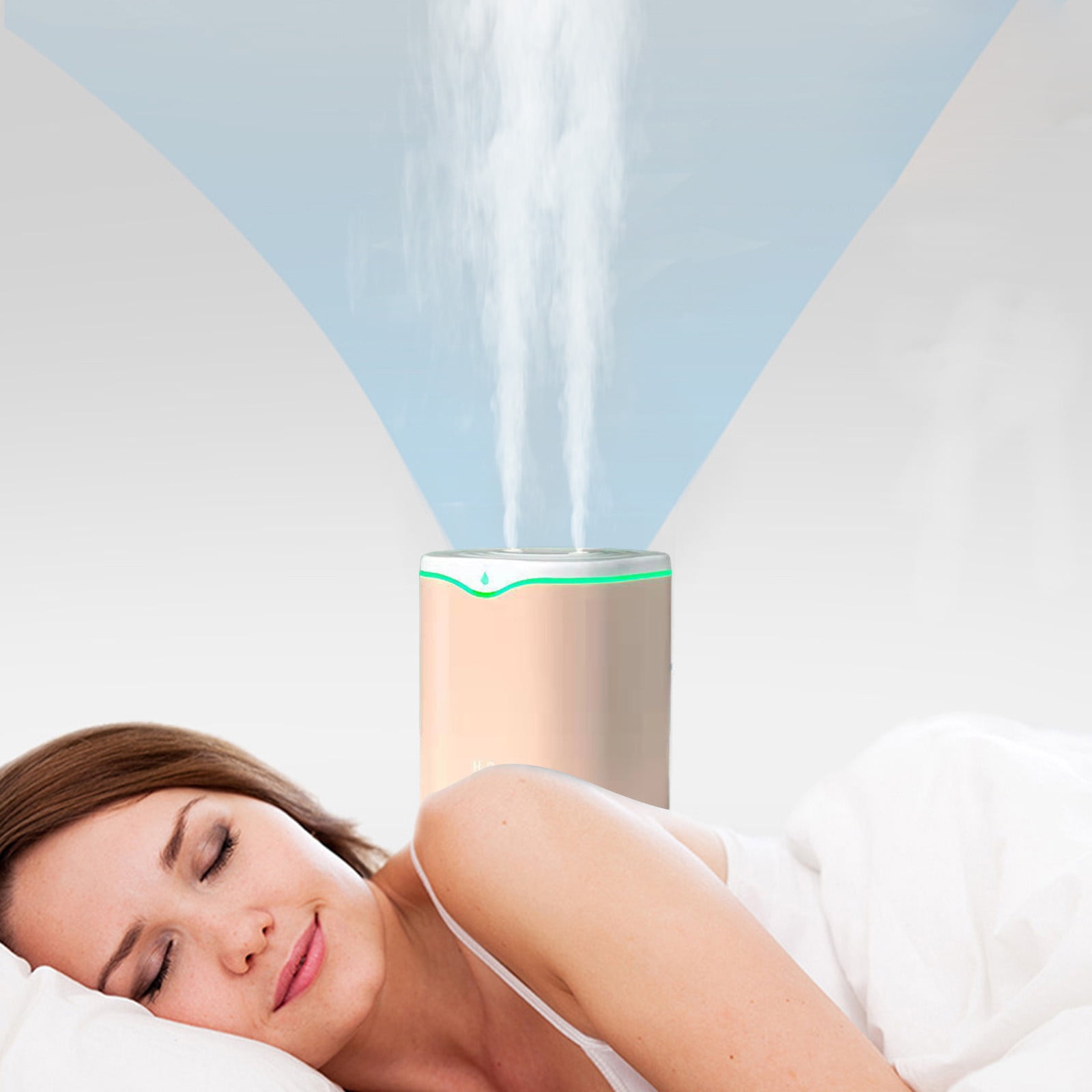 GOFLIC Cool and Warm Mist Humidifier for Bedroom, Quiet Ultrasonic Air Moisturizer with Auto Shut Off (Green, 67.6 fl oz) y1mux