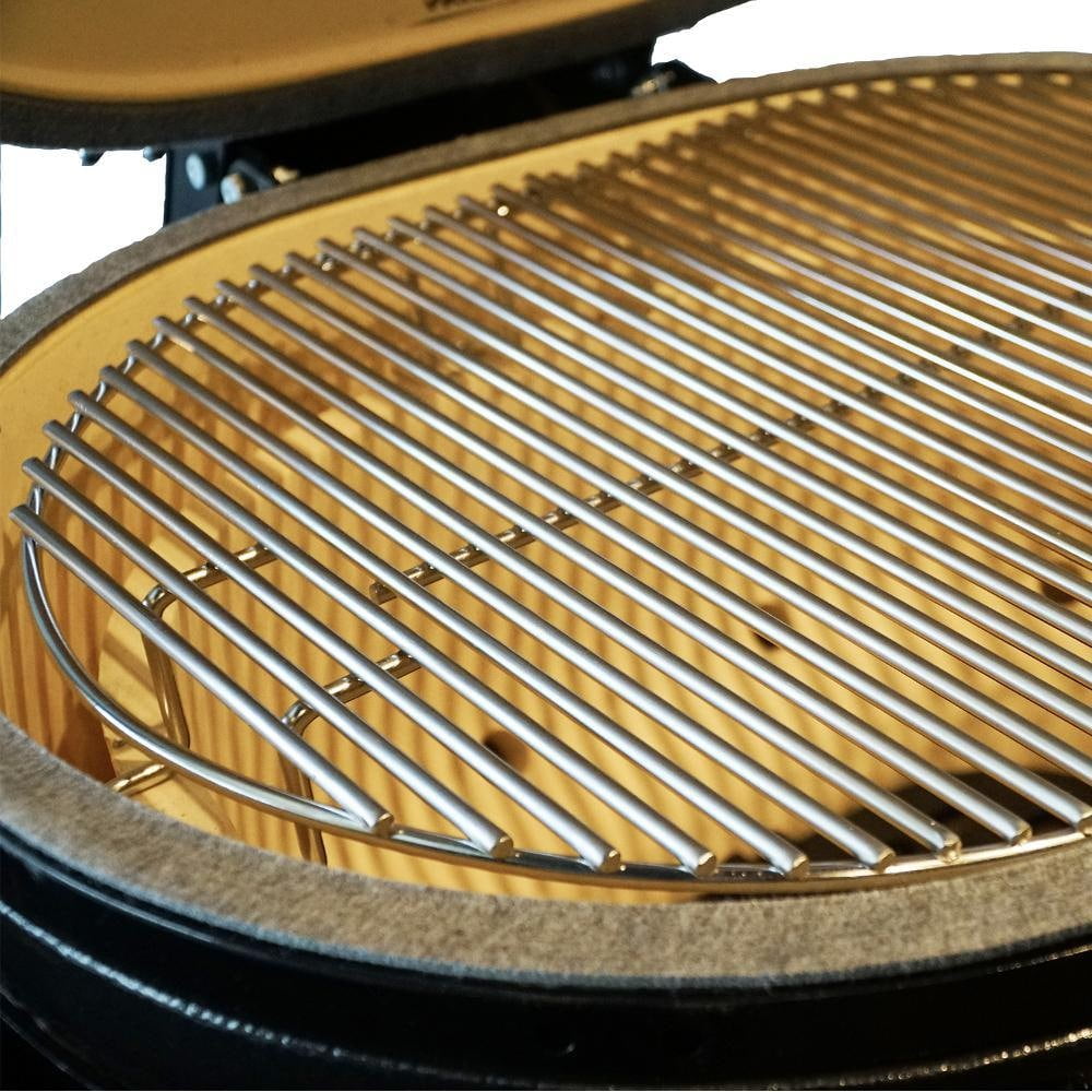Primo Oval Junior 200 Ceramic Kamado Grill (Black, 21 in x 15 in) 47qz0