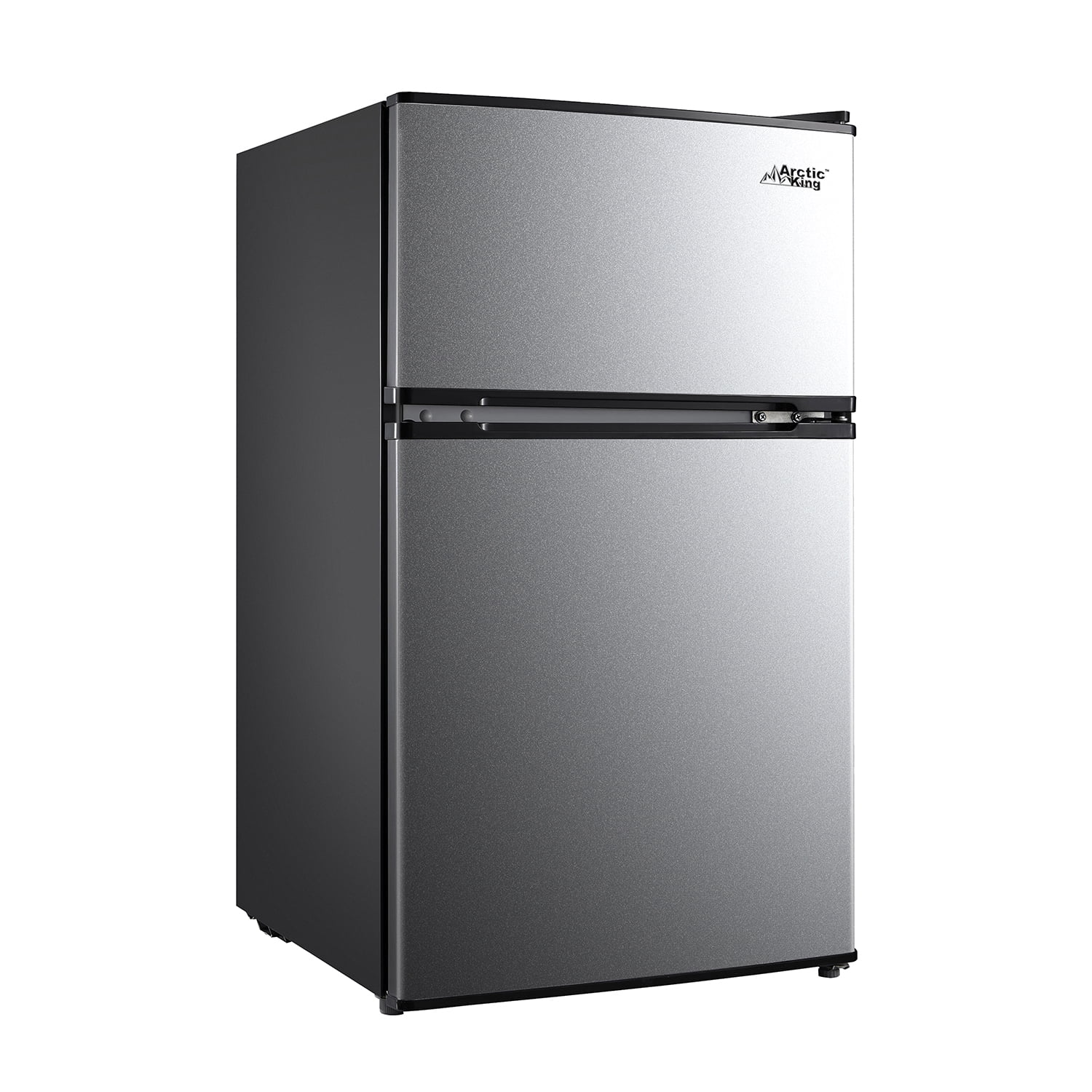 Arctic King 3.2 Cu Ft Two Door Mini Fridge with Freezer (Silver, 3.2 cu ft) d4hf4