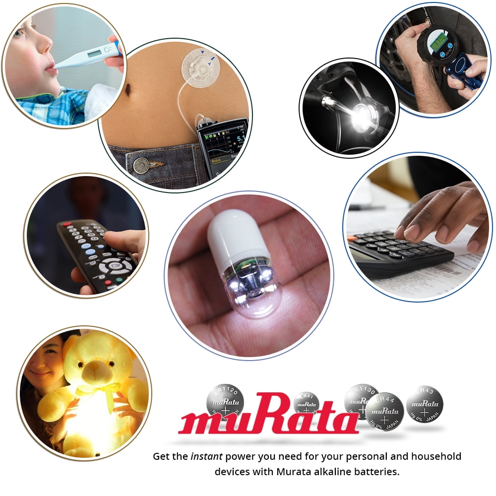 Murata LR41 Alkaline Button Cell Battery (High-Performance, 20 Pack) top3u