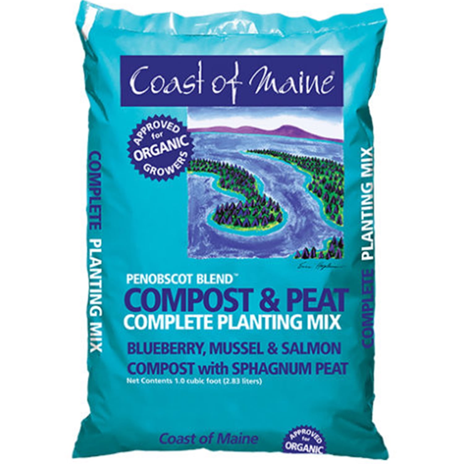 Coast of Maine Penobscot Blend Organic Compost and Peat Mix (1 cu ft) 3nslw
