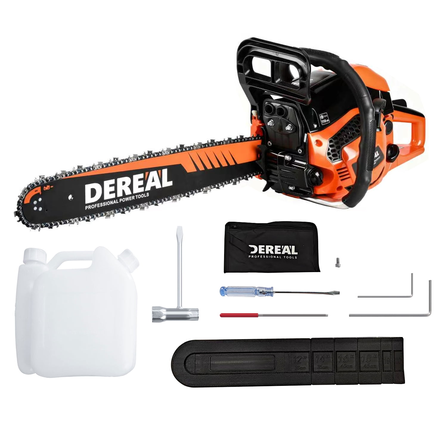 Vetoper 62CC Gas Chainsaw, 2-Stroke Heavy-Duty Wood Cutting Saw with Automatic Oiler (Orange, 20 in) vgowf