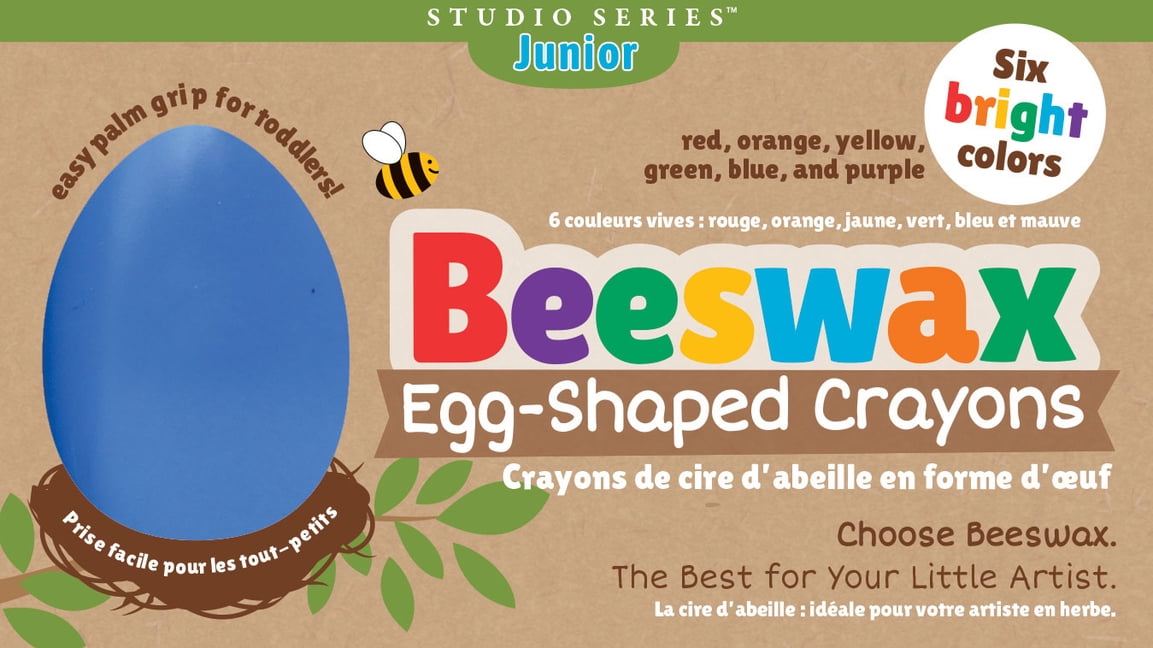 Peter Pauper Press Studio Series Junior Beeswax Egg-Shaped Crayons (Assorted Colors, 6 Pack) f7mlh