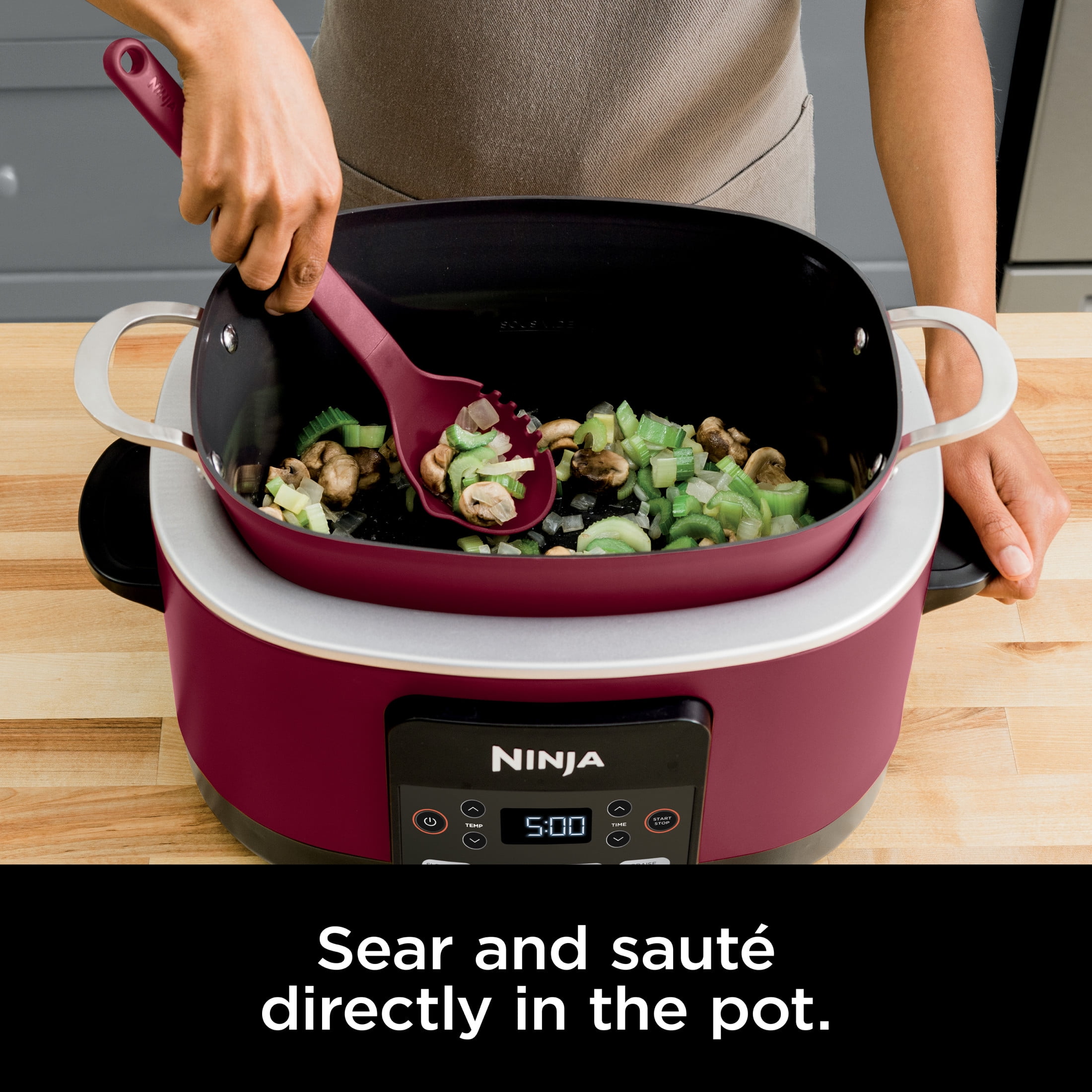 Ninja Foodi Possible 10-in-1 Multi-Cooker with Triple Heat Fusion Technology (Red, 8.5 qt) 0apms