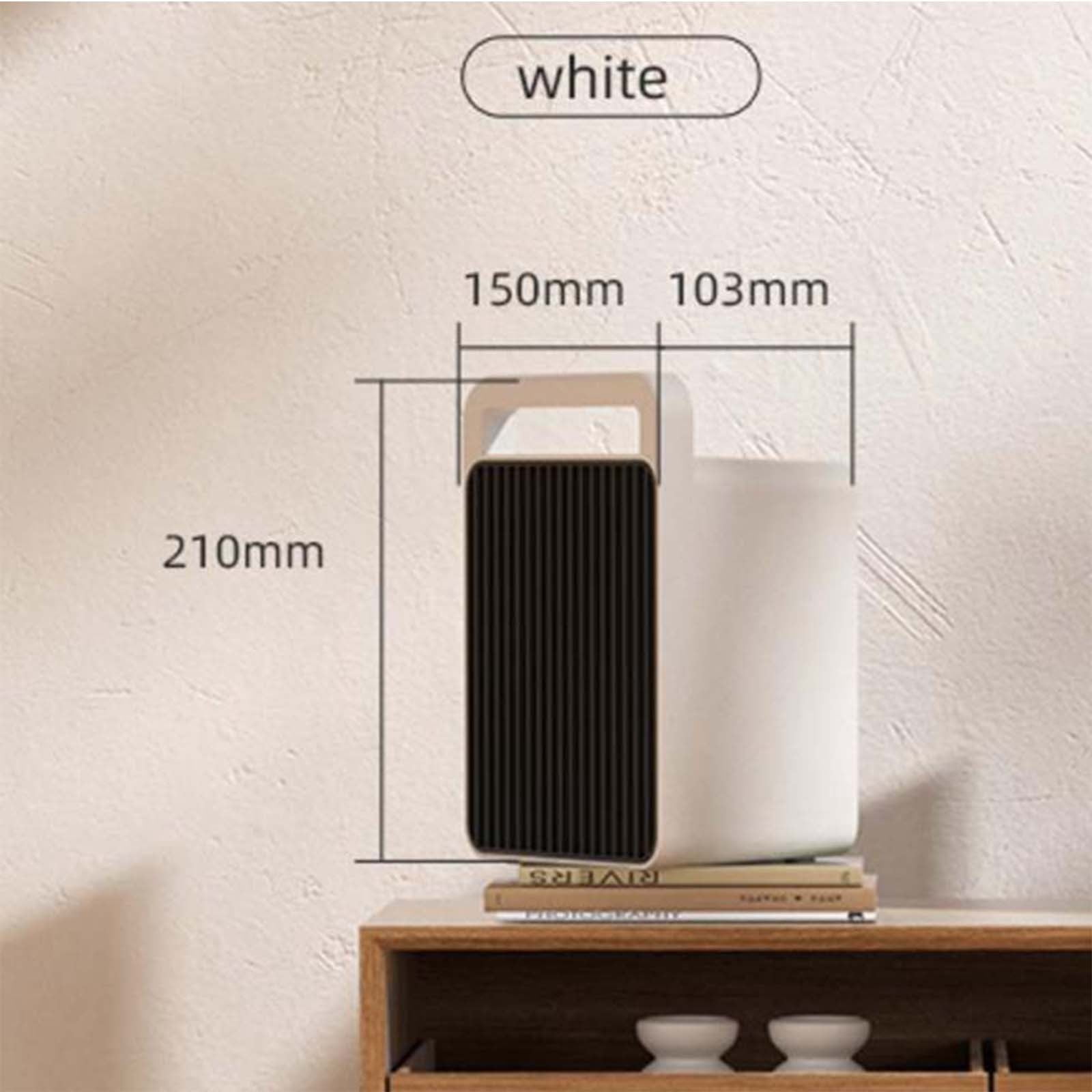 CVLNCYCLING Portable Electric Space Heater with Adjustable Thermostat and Fan Mode (White, 6 in) nuqon