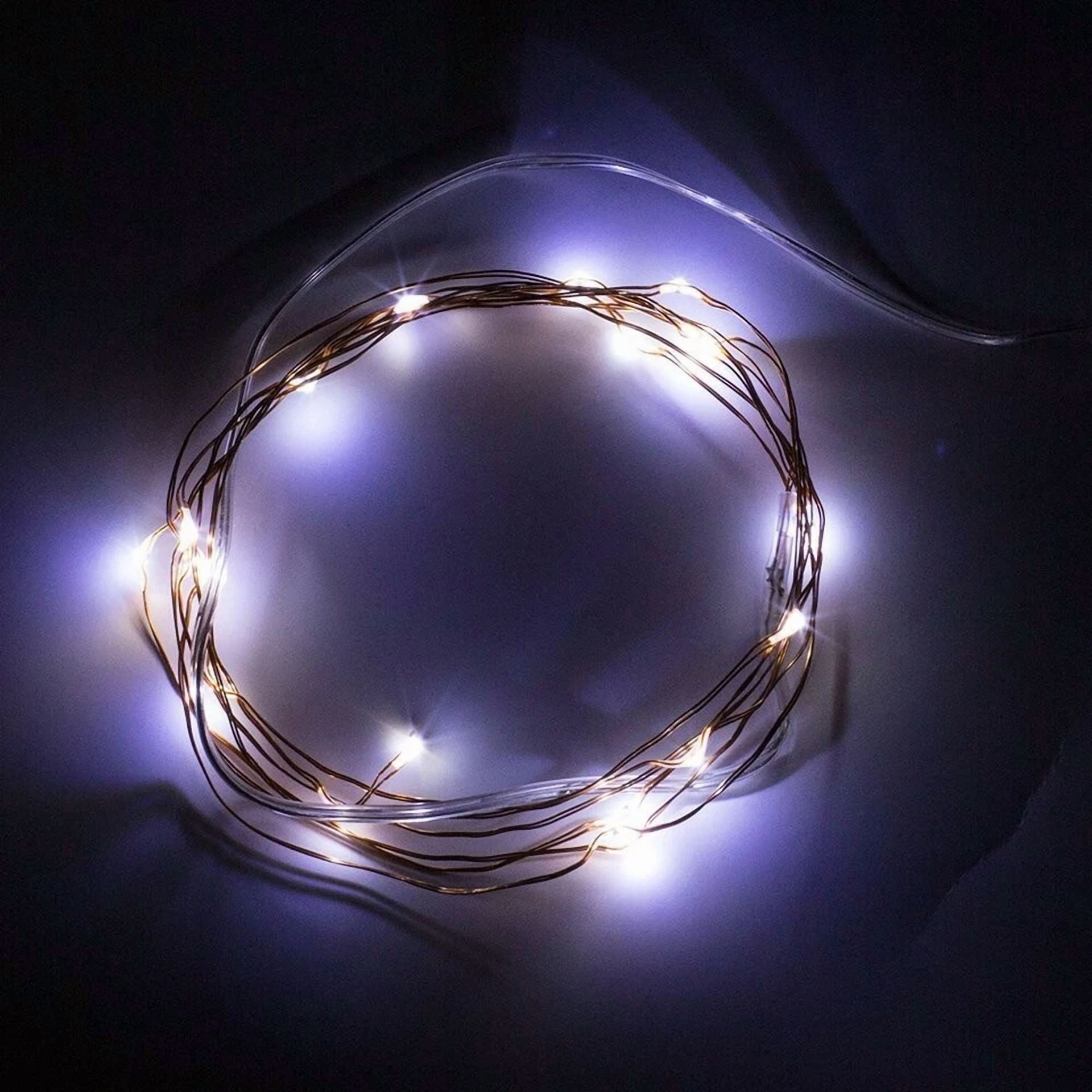 Knack 20 LED Copper Wire Fairy String Lights for Party Wedding Garden Decor (White, 7 ft) j5l0a