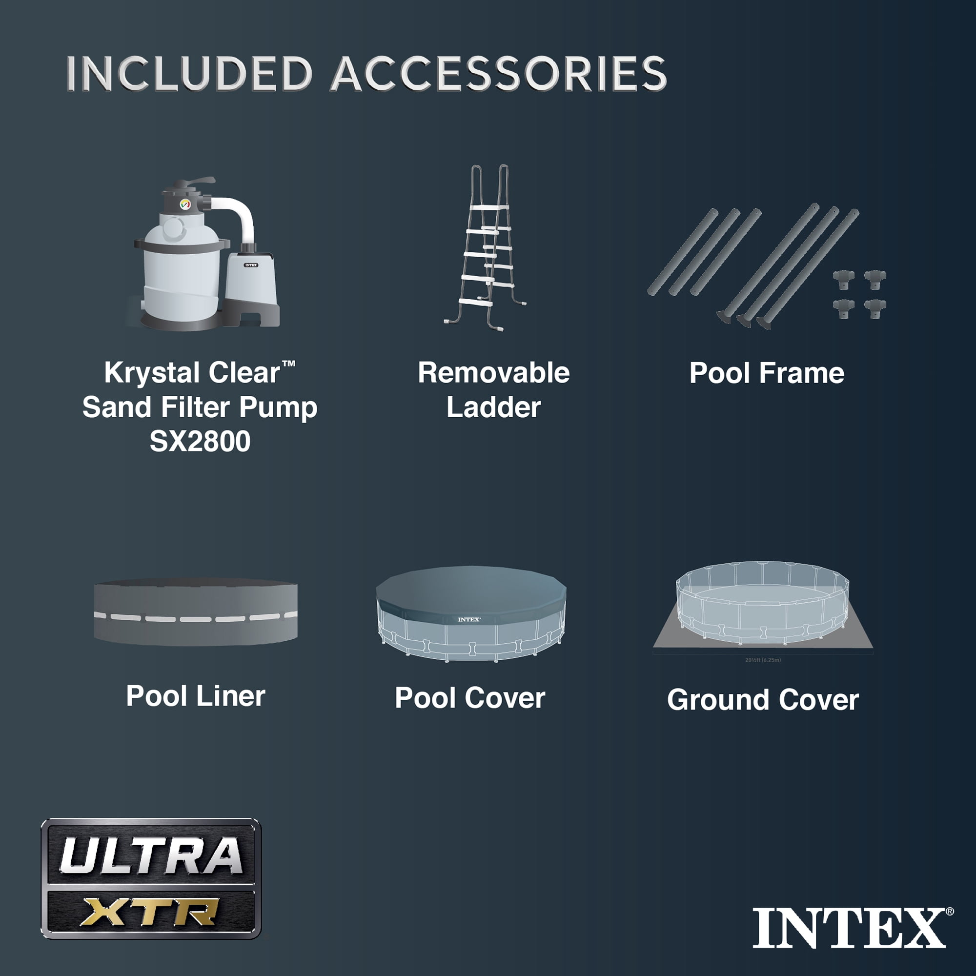 Intex Ultra XTR Above Ground Swimming Pool Set with Floating Recliners and Inflatable Cooler (24 ft x 52 in) ndoyy