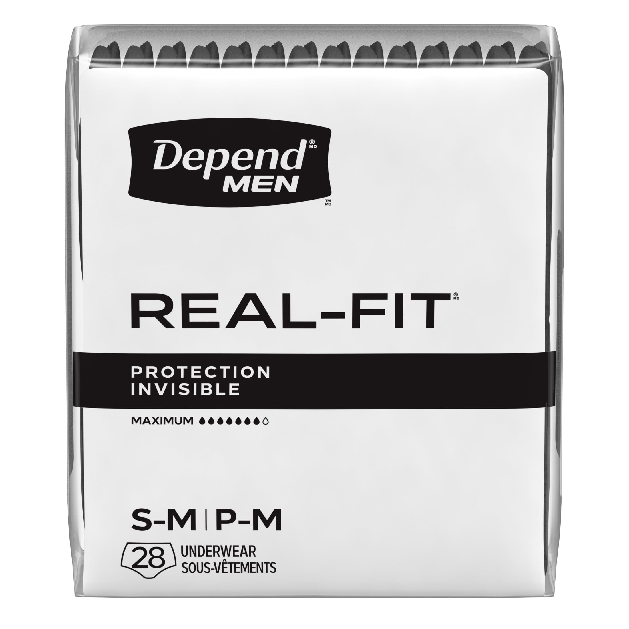 Depend Real Fit Incontinence Underwear for Men (Black, S/M, 56 Count) ie8qu