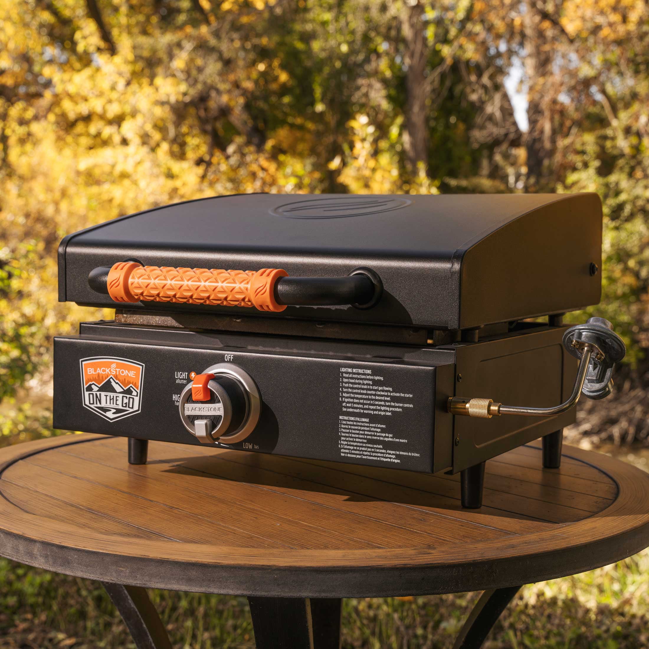 Blackstone On The Go 17 in Tabletop Griddle with Hood (Black, 17 in) qd7ia