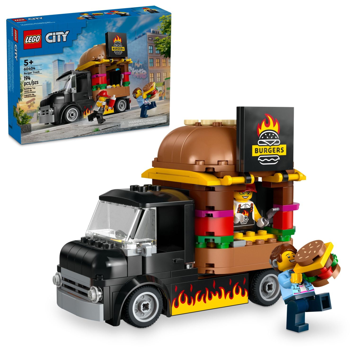 LEGO City Burger Truck Building Set, Creative Kitchen Playset with Vendor Minifigure (194 Pieces) dxfo5