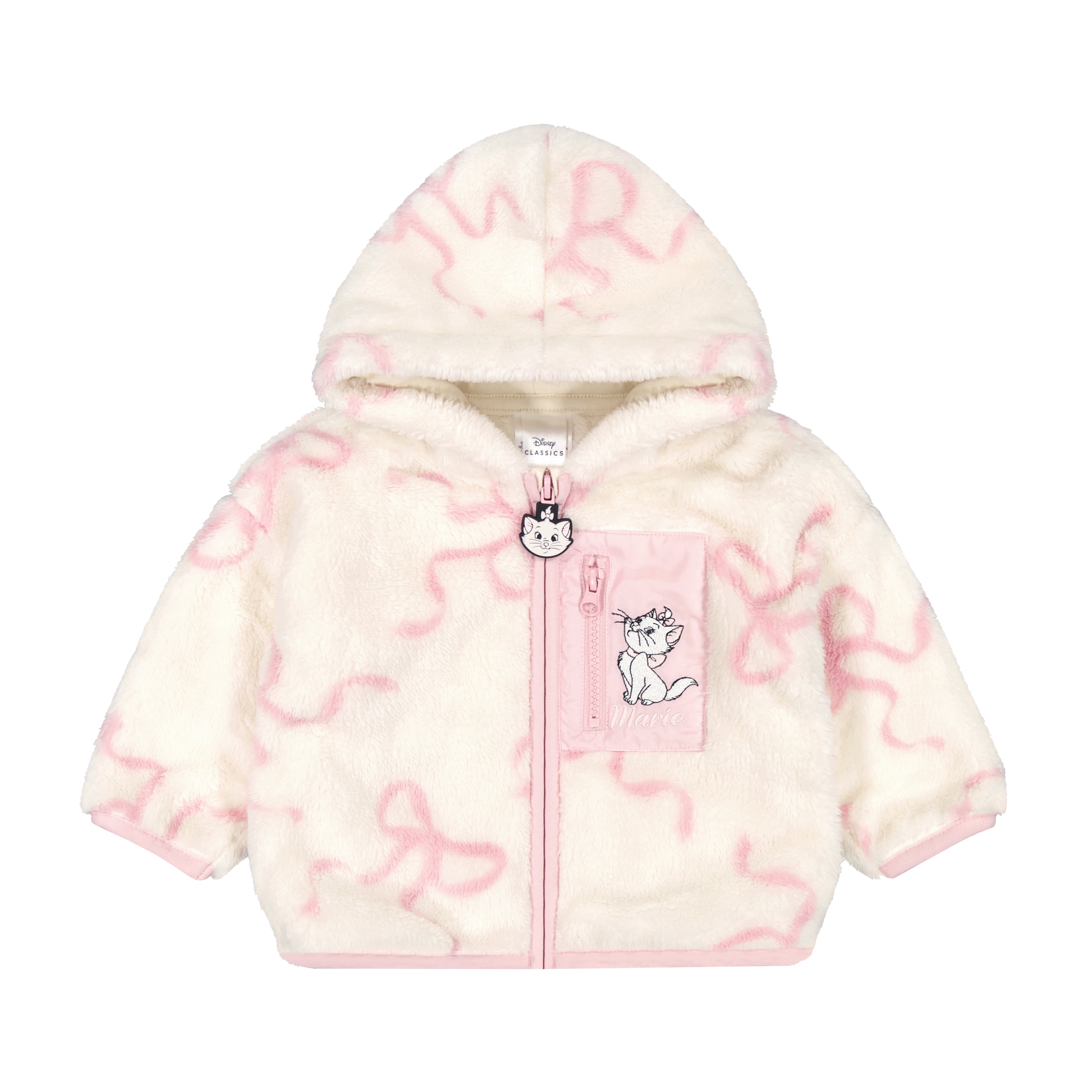 The Aristocats Marie Toddler Girls Sherpa Jacket (White, 5T) 907xn