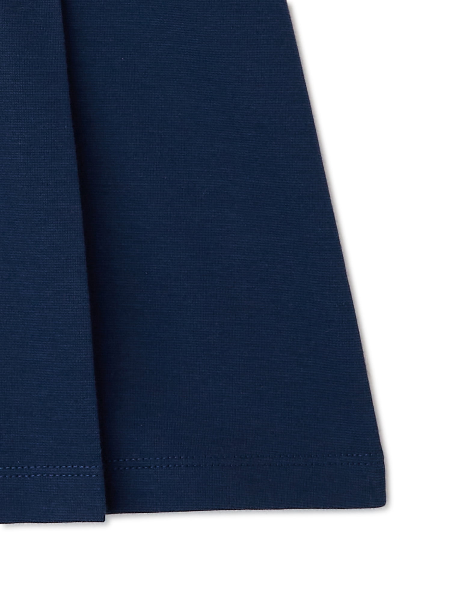 Wonder Nation Girls School Uniform Stretch Ponte Knit Scooter Skirt (Blue, 2-Pack) vy2t9
