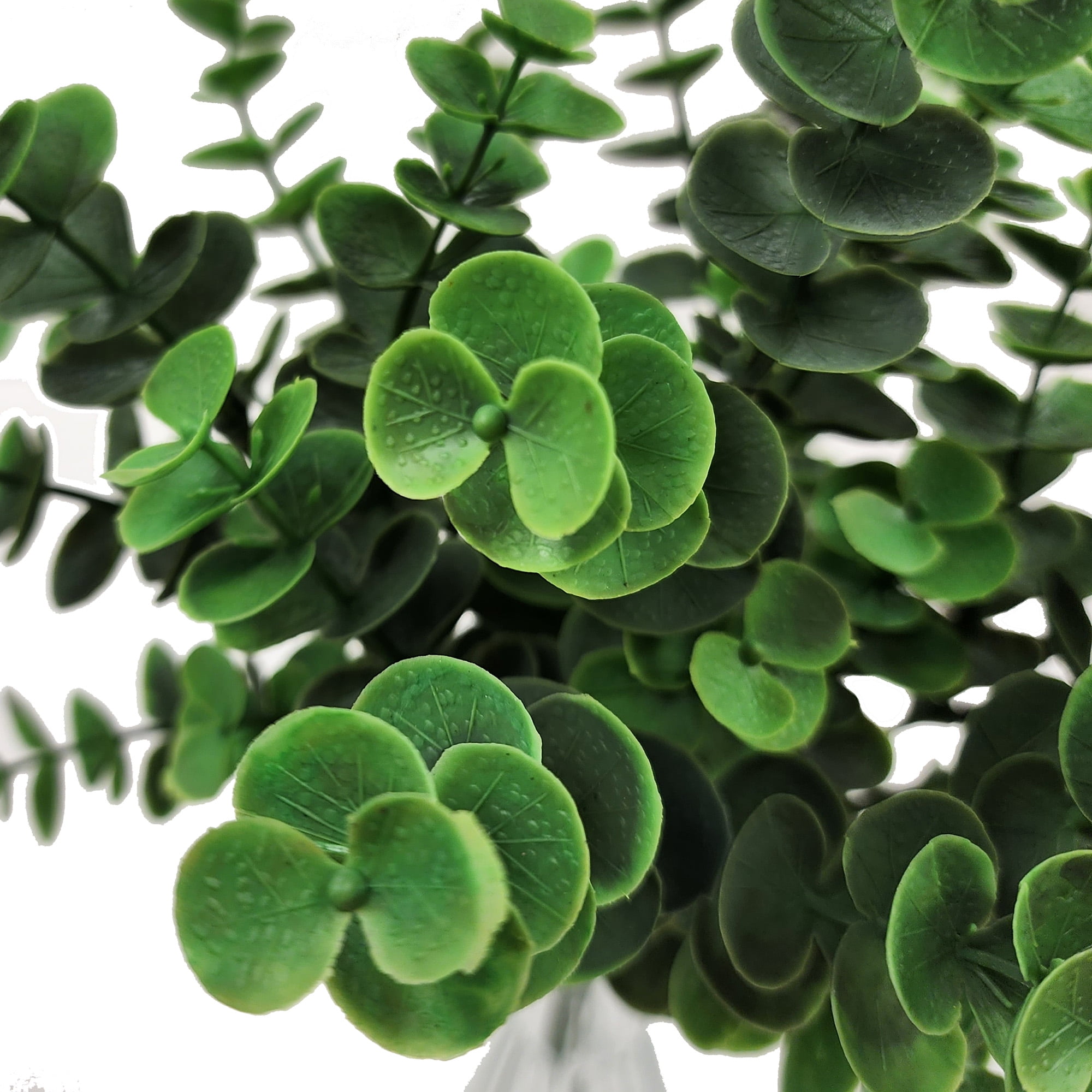 Mainstays Artificial Eucalyptus Flower Bush for Home Decor (Green, 13.5 in) re4y3