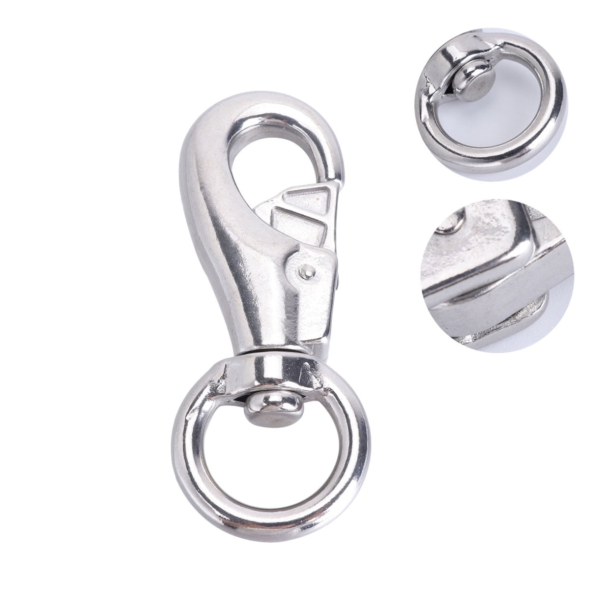 HOMOYOYO 360 Degree Swivel Hammock Hook Heavy Duty Metal Hanger for Patio Swing (Silver, 1 Pack) e16gq