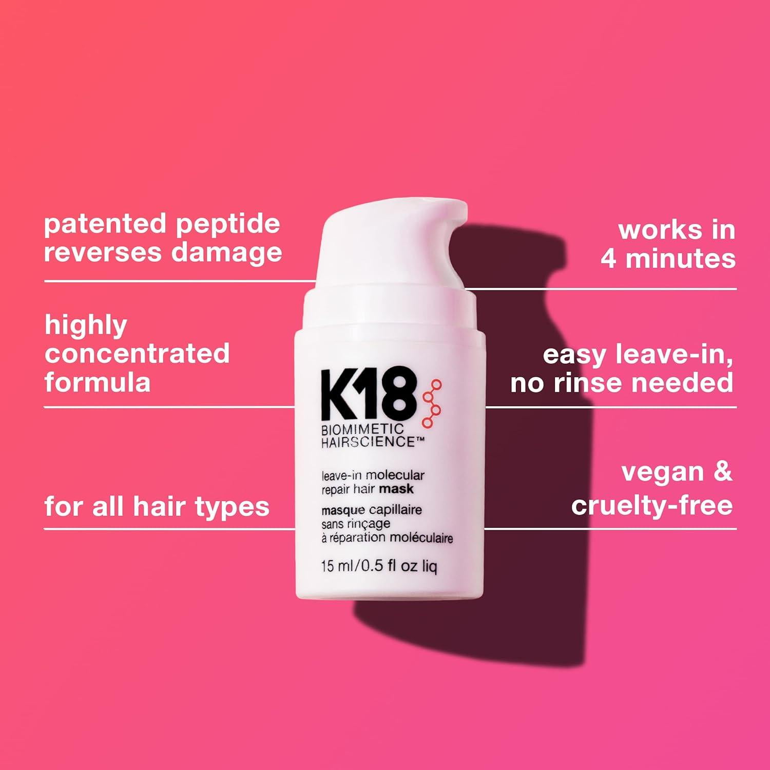 K18 Leave-In Molecular Repair Hair Mask (0.5 oz) 96nmc