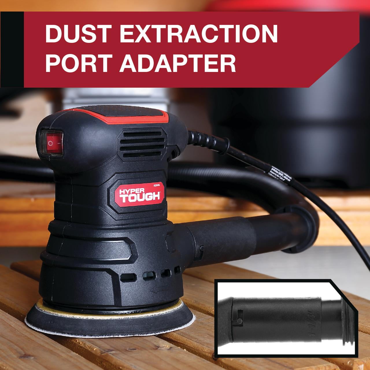 Hyper Tough 2.5 Amp Corded 5 inch Orbital Sander with Dust Collection System and Sanding Sheets (5 in) hva7x