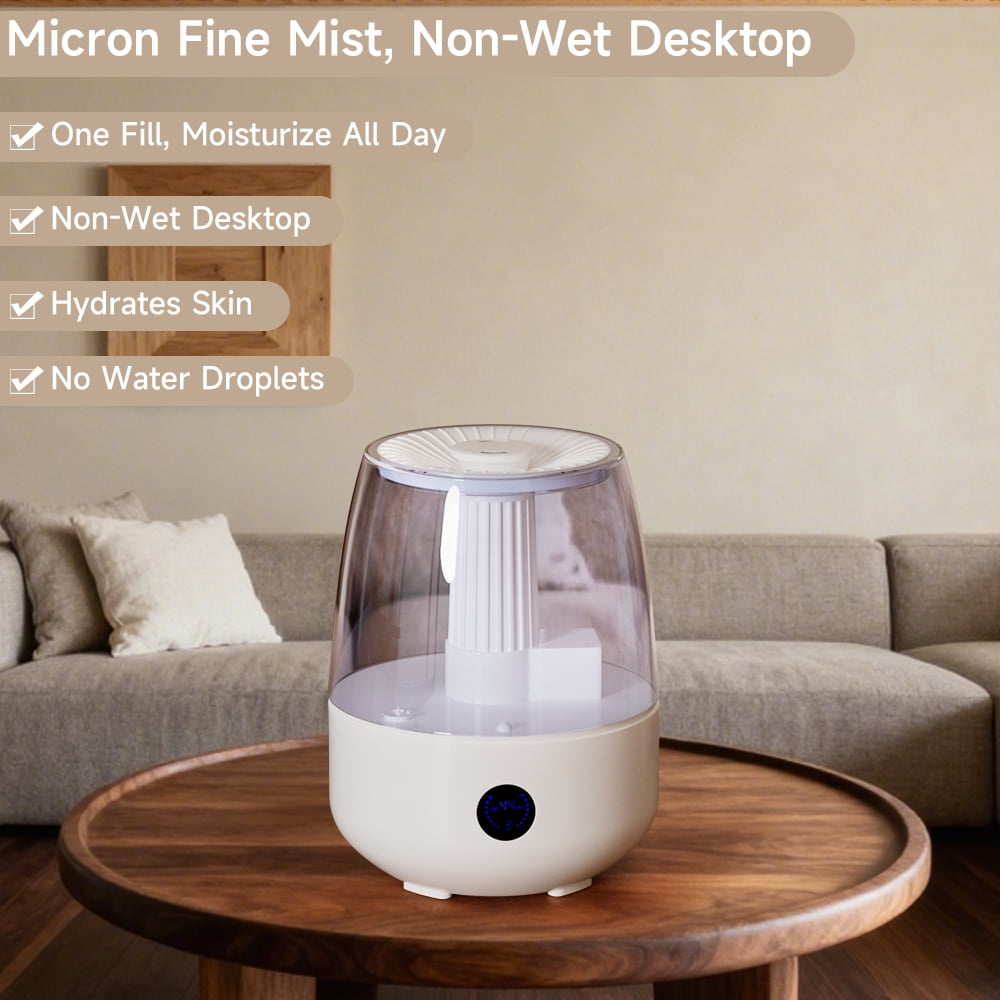 Topteng Cool Mist Humidifier for Bedroom and Large Room with Remote Control (White, 1.8 gal) 6xam9