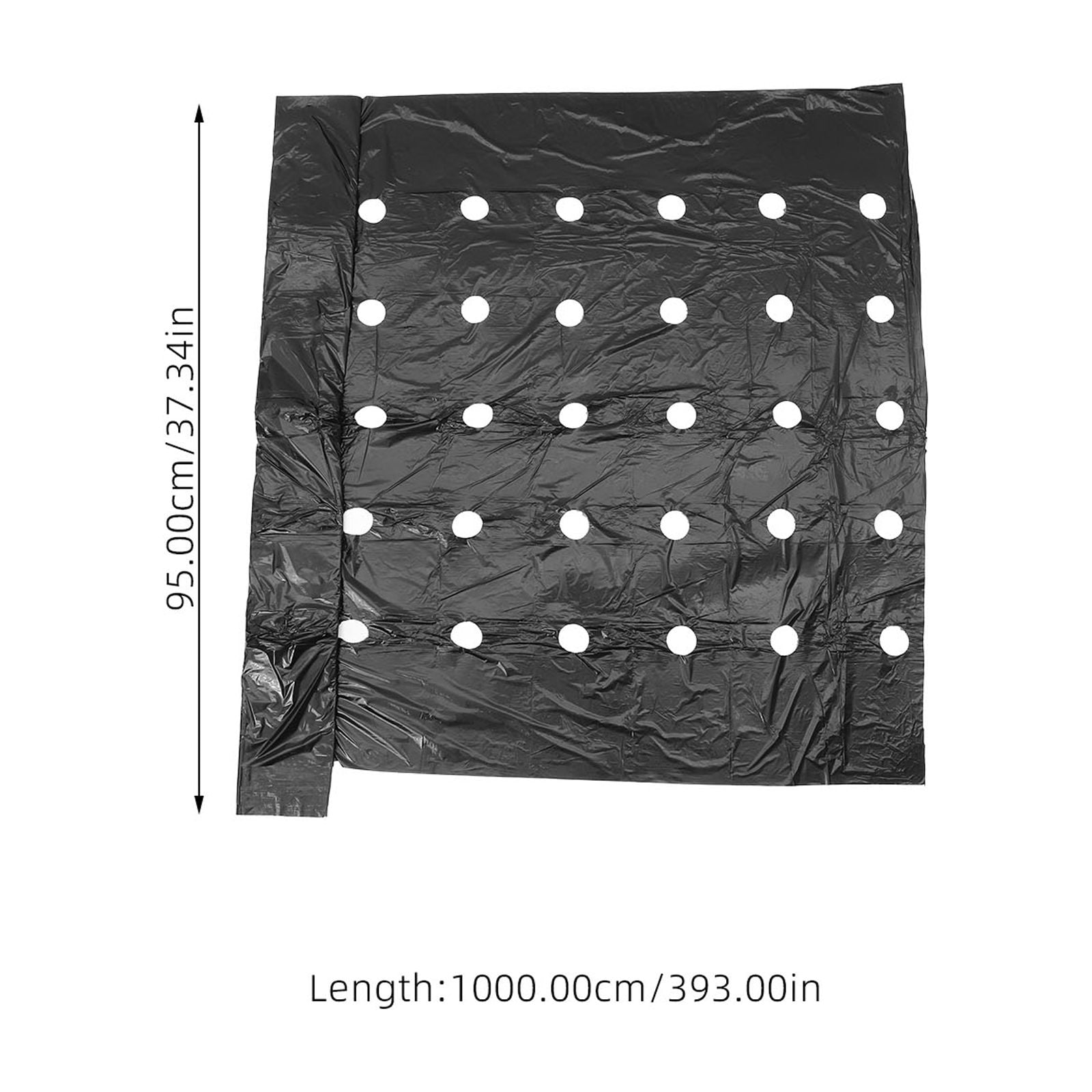Milisten Perforated Agricultural Mulching Film for Garden Crops (Black, 1 Pack) pbu5z