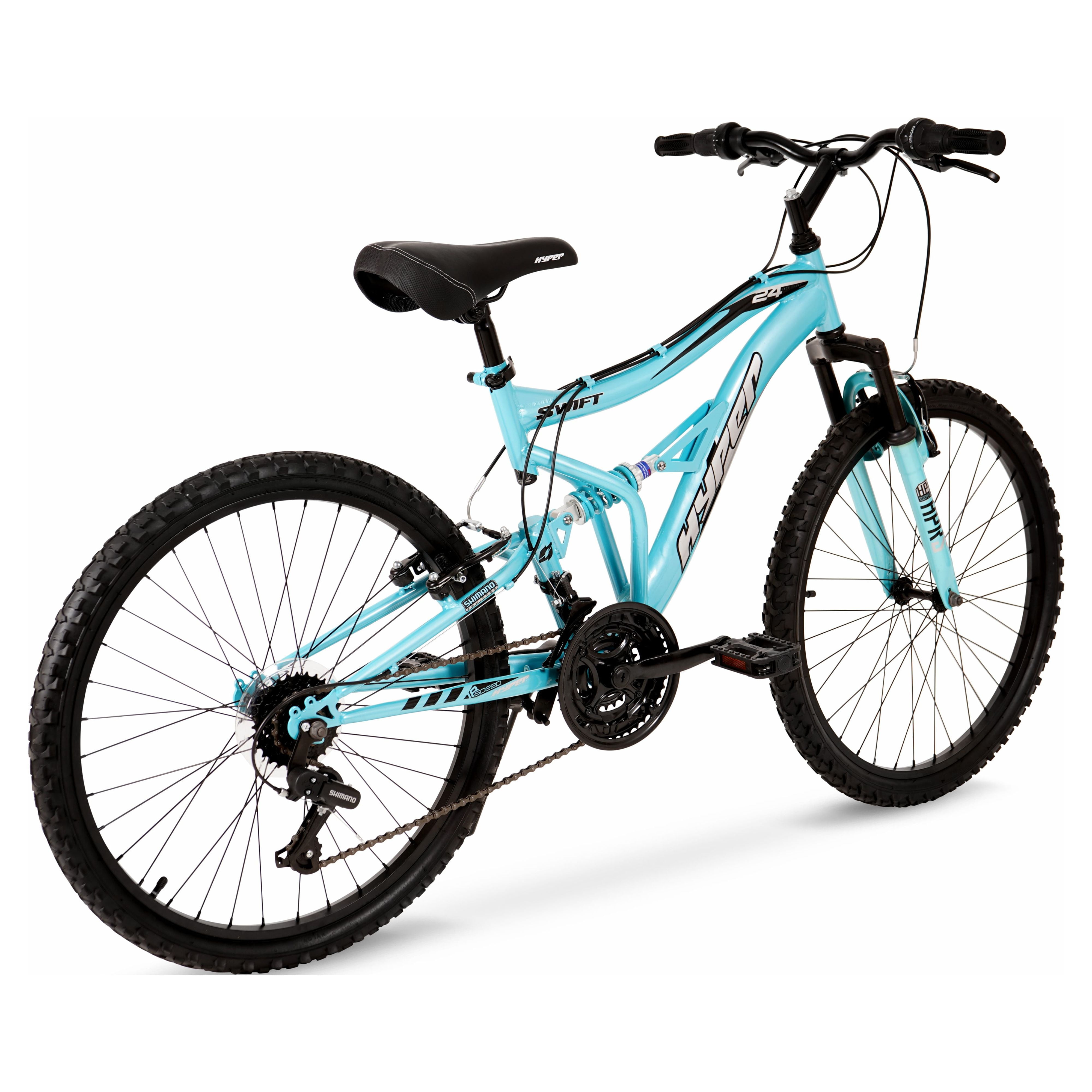 Hyper Bicycles Swift Mountain Bike (Blue, 24 in) p87jk