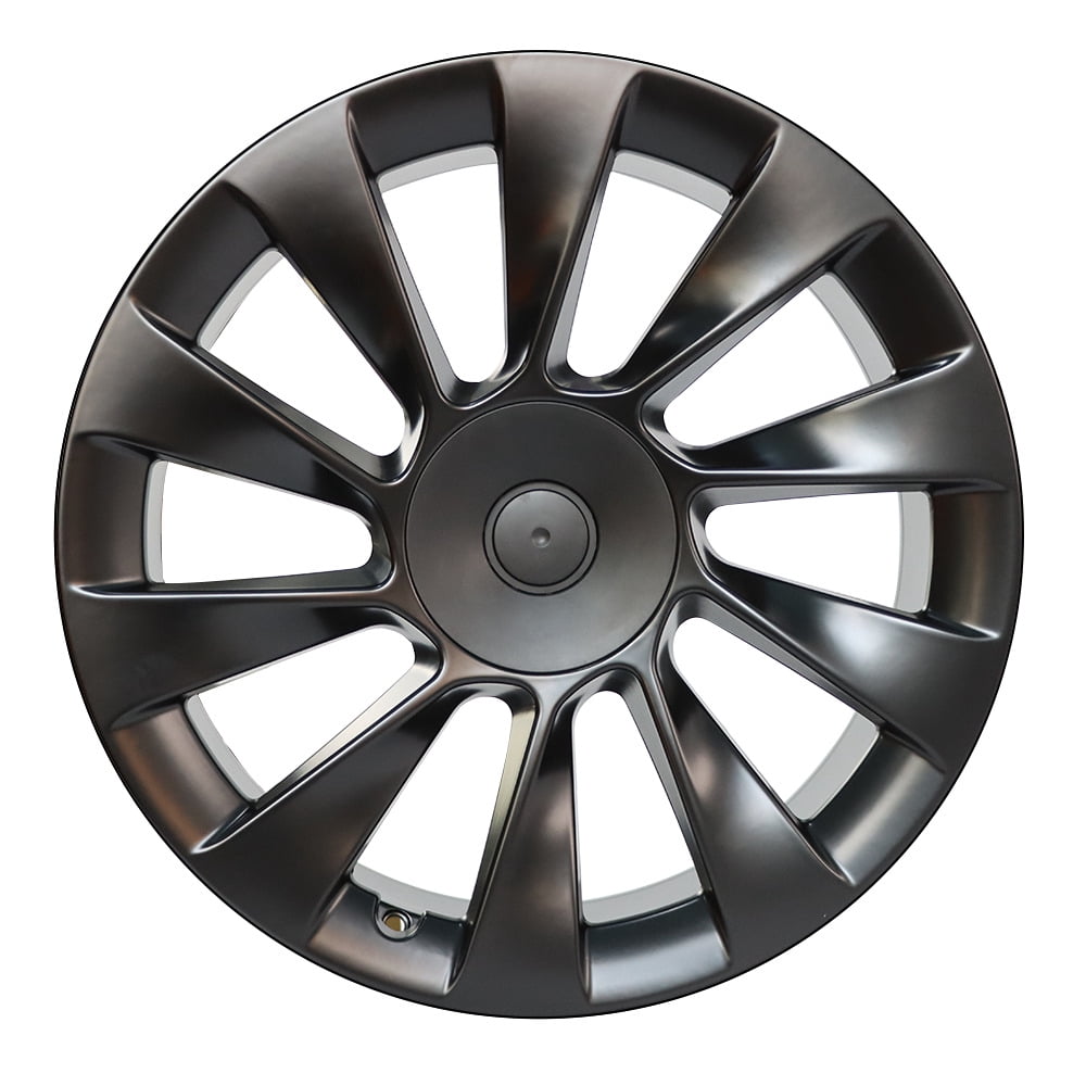 WRWolf Aluminum Alloy Wheel Rim for Tesla Model Y 2020-2023 (Machined and Black, 20 in x 9.5 in) qazwo
