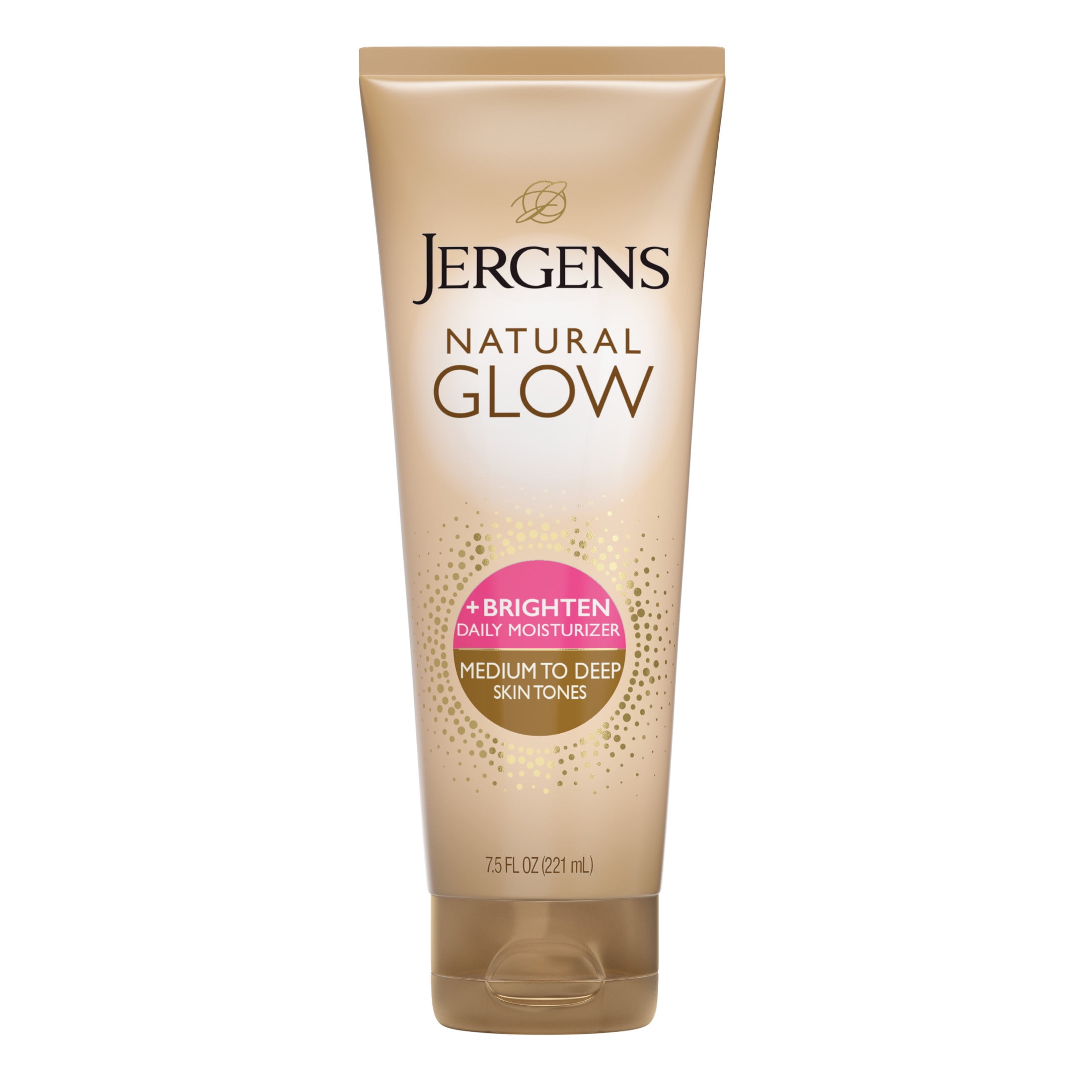 Jergens Natural Glow Daily Moisturizer, Gradual Self Tanner for Medium to Deep Skin Tone (7.5 fl oz) w7t78