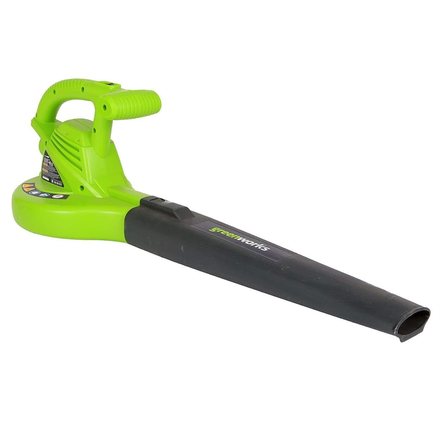 Greenworks 9 Amp Corded Electric Leaf Blower (170 CFM, 180 MPH) (4.5 lb) 6n40l