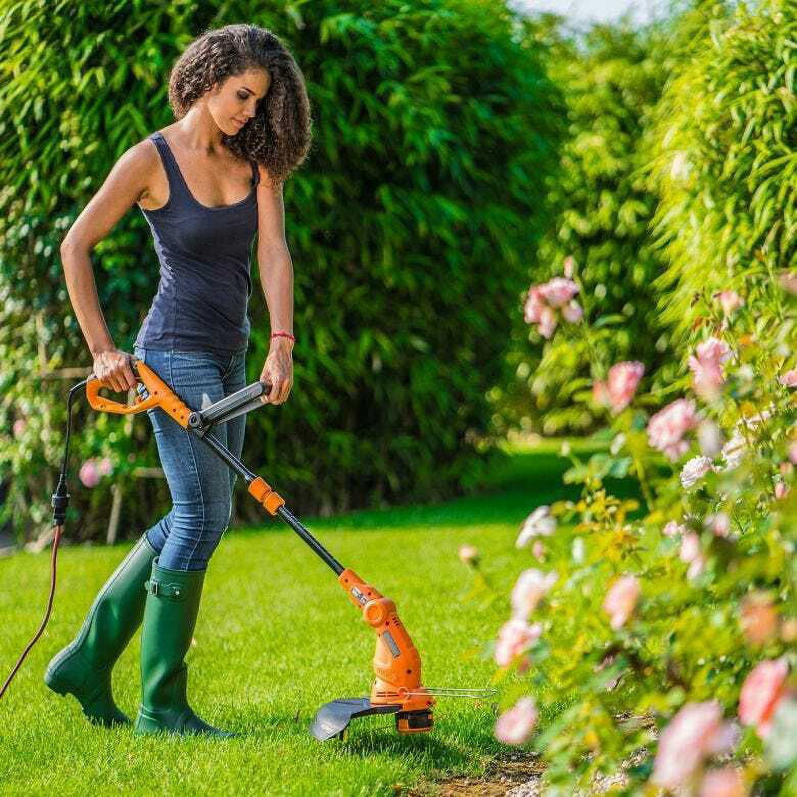 Worx WG119 Electric String Trimmer and Edger (Orange, 15 in) hrgo6