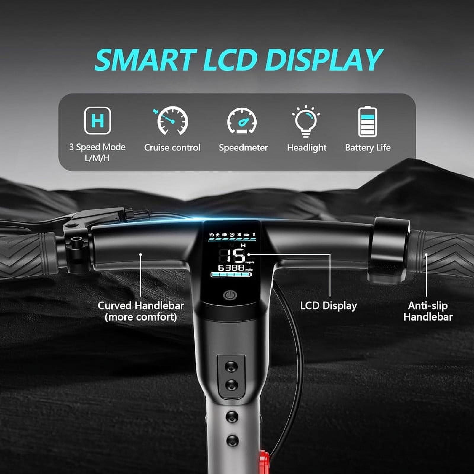 SISIGAD Electric Scooter for Adults, 500W Motor, 20 Mph Top Speed, 26 Miles Range, Portable Folding Commuting Scooter (Grey, 10 in Tires) 578cg