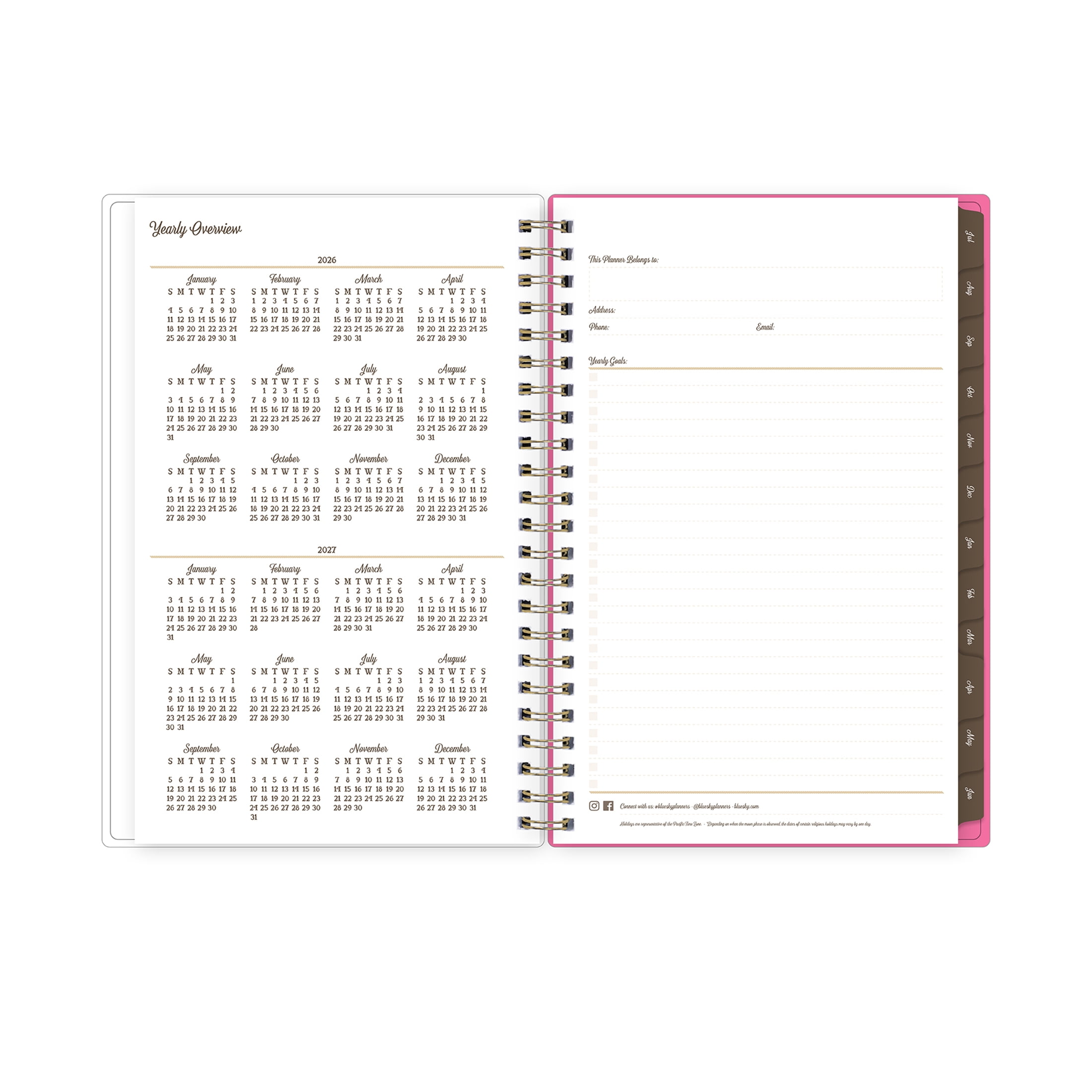 Blue Sky Jessie James Decker Monthly Weekly Planner, 15-Month Academic Organizer (Jess Pink, 5 in x 8 in) z6ar7