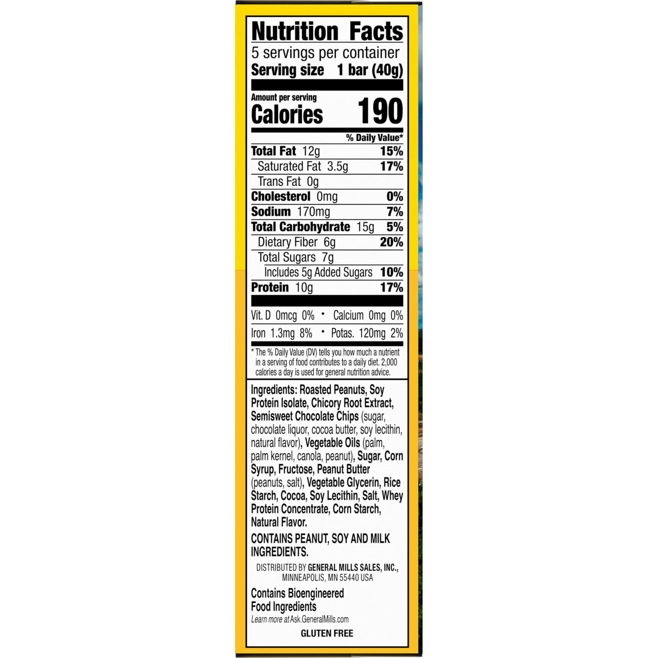 Nature Valley Protein Chewy Snack Bars, Peanut Butter Dark Chocolate (5 Bars, 7.1 oz) yl0fi