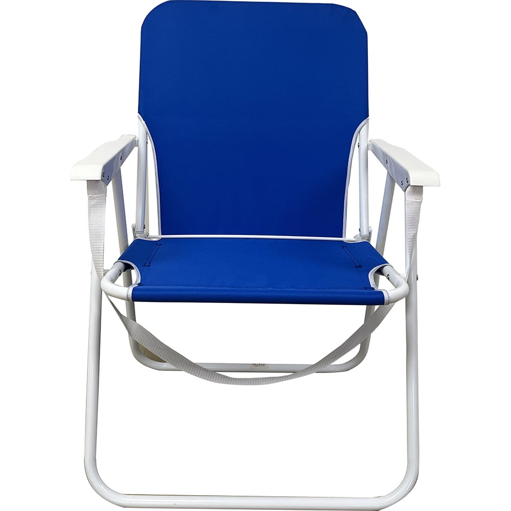 Rio Wave Beach 1-Position Folding Chair (Solid Blue, 190 lb Capacity) uidt0