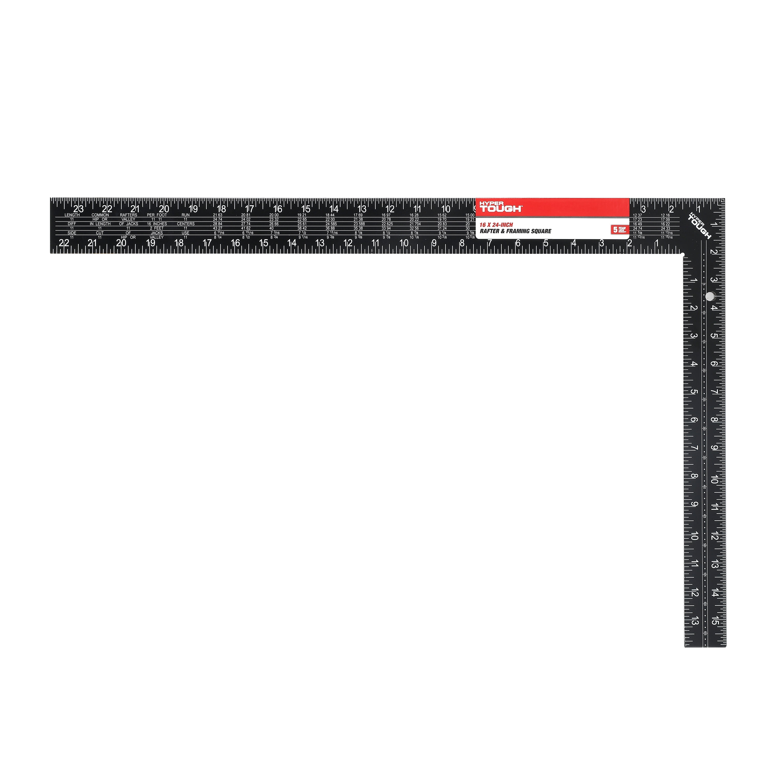 Hyper Tough Heavy-Duty Rafter Framing Square, Professional Steel Layout Tool (16 in x 24 in) bqnqr