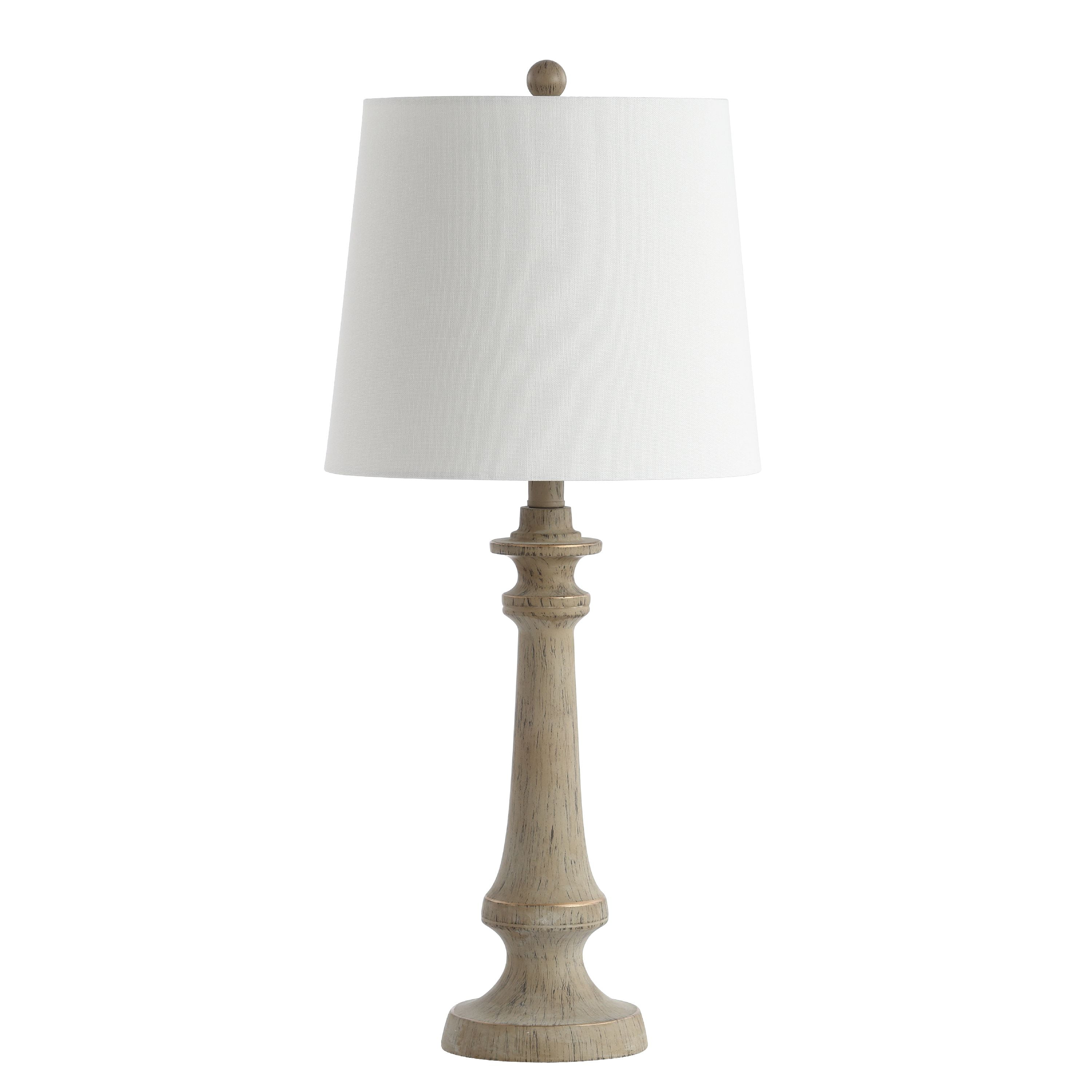 Safavieh Rhett Traditional Rustic Table Lamp with Beige Shade (Antique Brown, 28 in. H) pfo5h