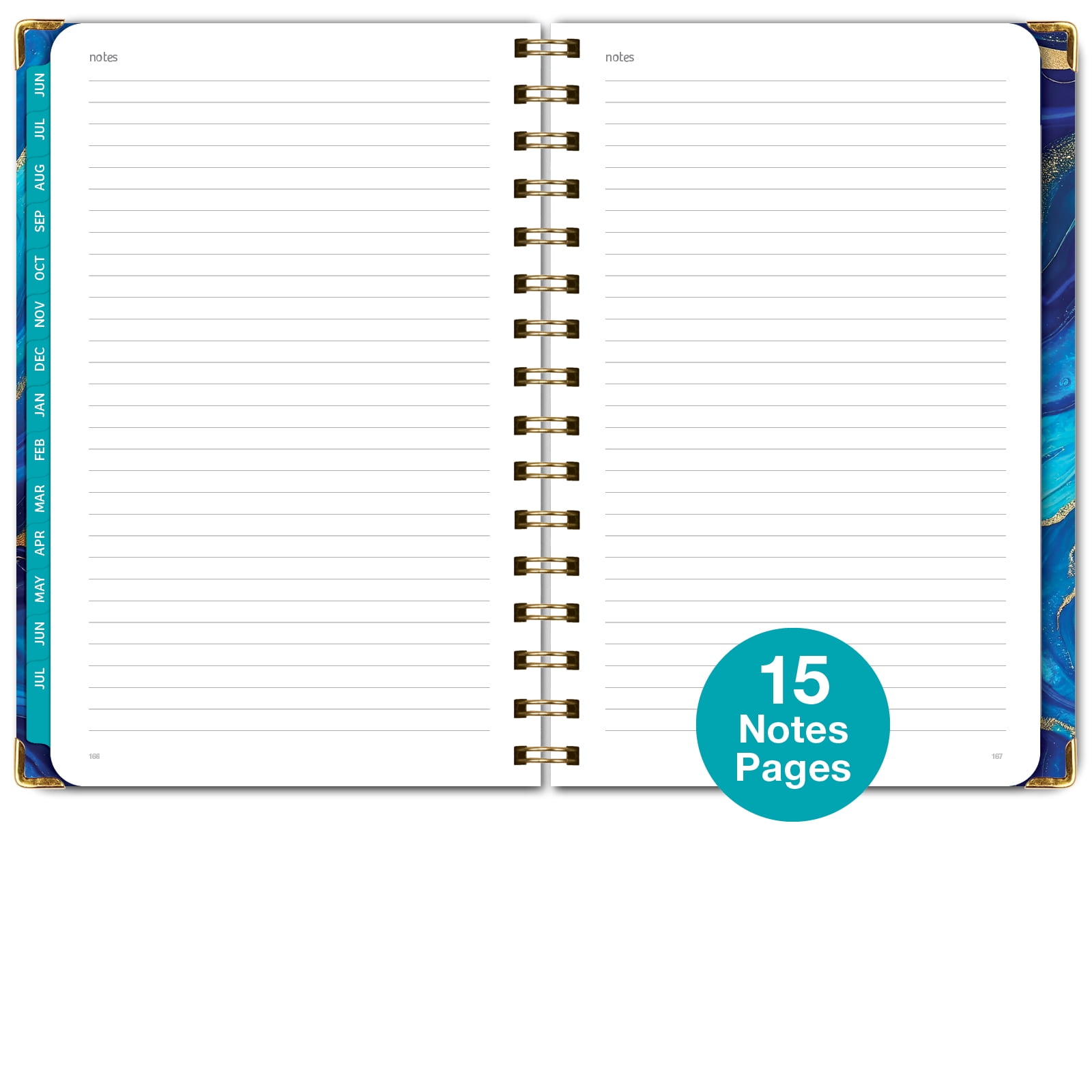 Global Printed Products Academic Planner 2025-2026 (Dark Blue Marble, 5.5 in x 8 in) olgem