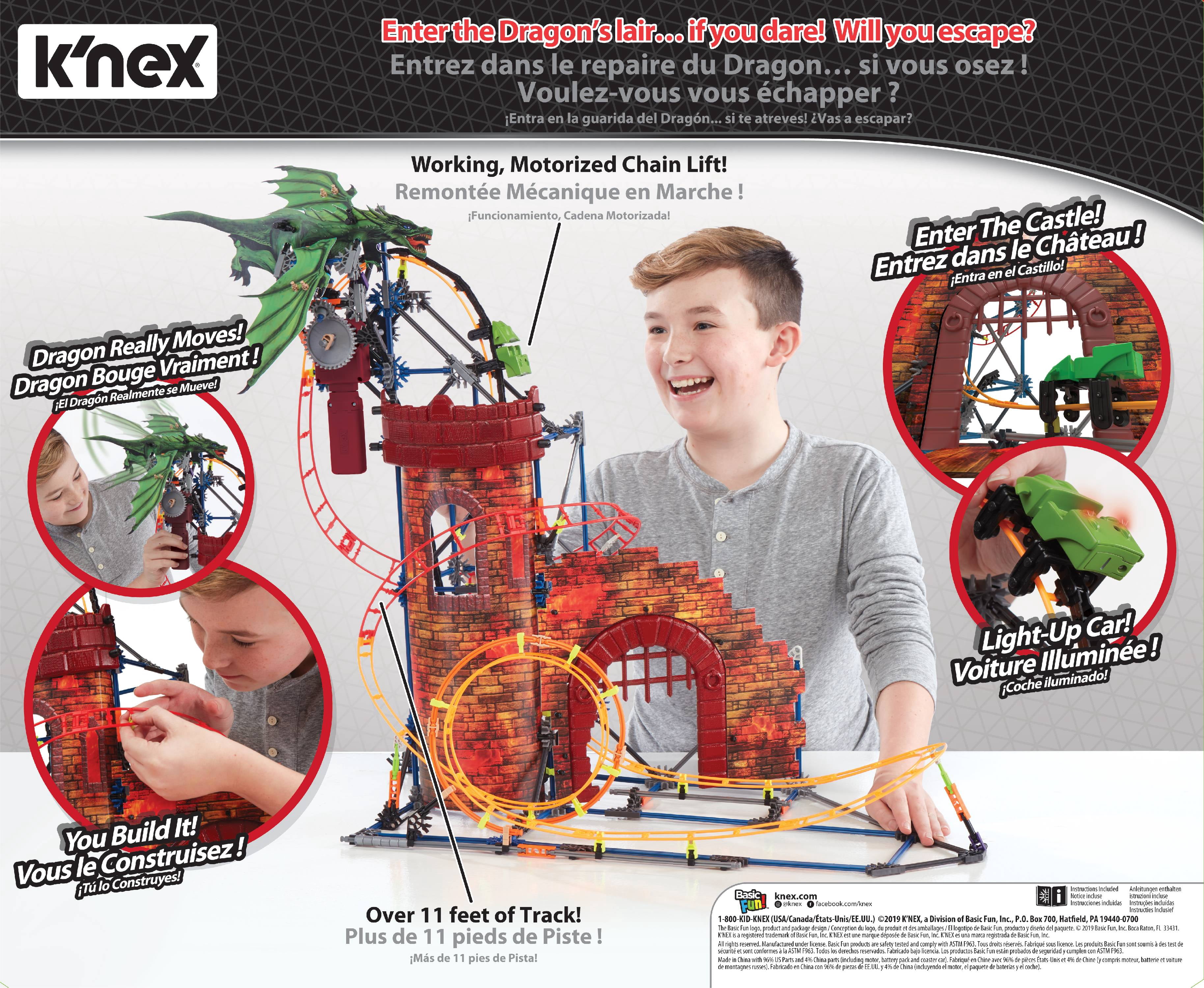 K'NEX Dragon's Revenge Roller Coaster Construction Set (578 Pieces) g8n1v