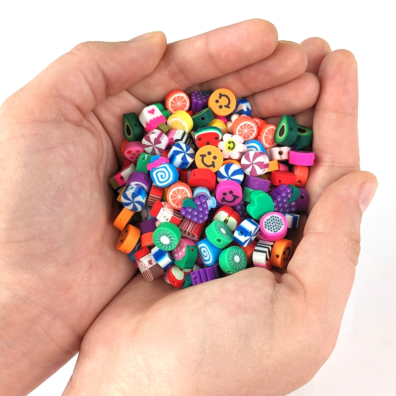 Hello Hobby Shaped Clay Beads for Jewelry Making (Assorted Shapes, 3 Pack, 600 Pieces) rfcnm