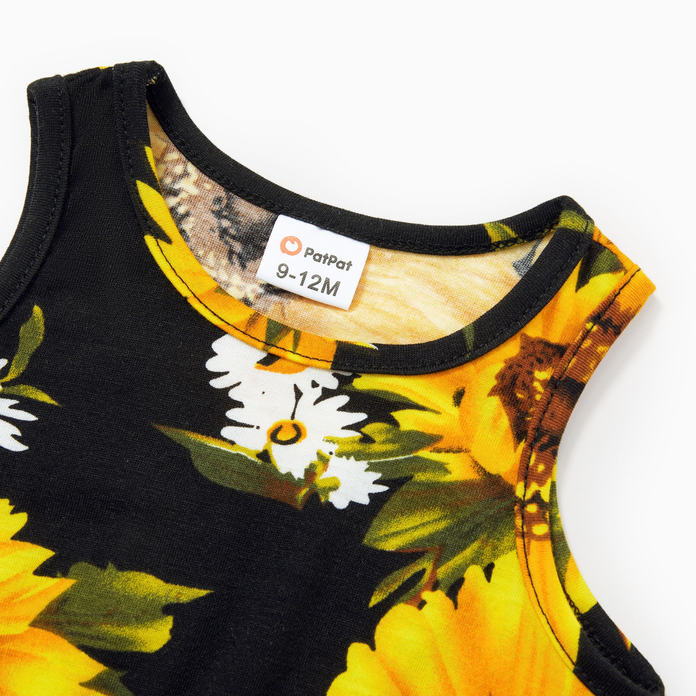 PatPat Baby Girl Bodysuit Mommy and Me Matching Striped Summer Outfit (Black, 0-18M) sjoqt