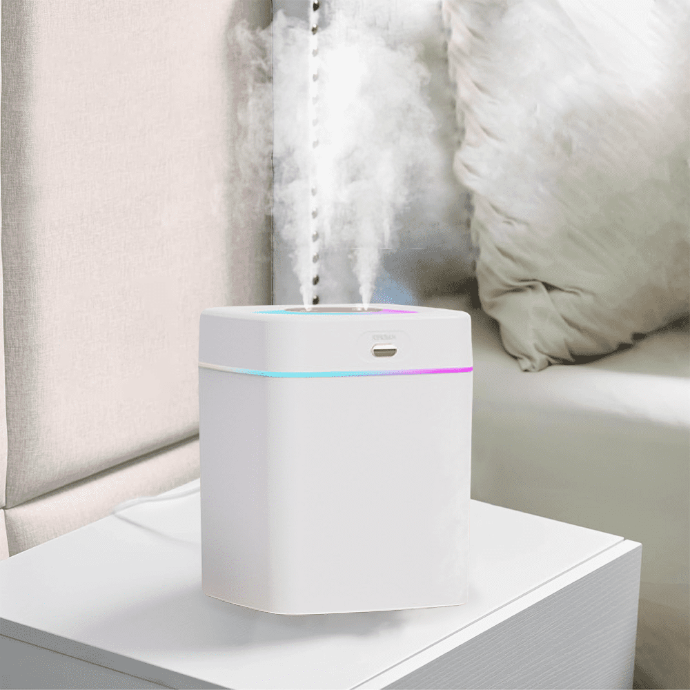 HHENGYISOUL Large Room Humidifier, Top Fill Ultrasonic Mist Maker with Dual Spray Ports and Night Light (White, 101 fl oz) 1uexa