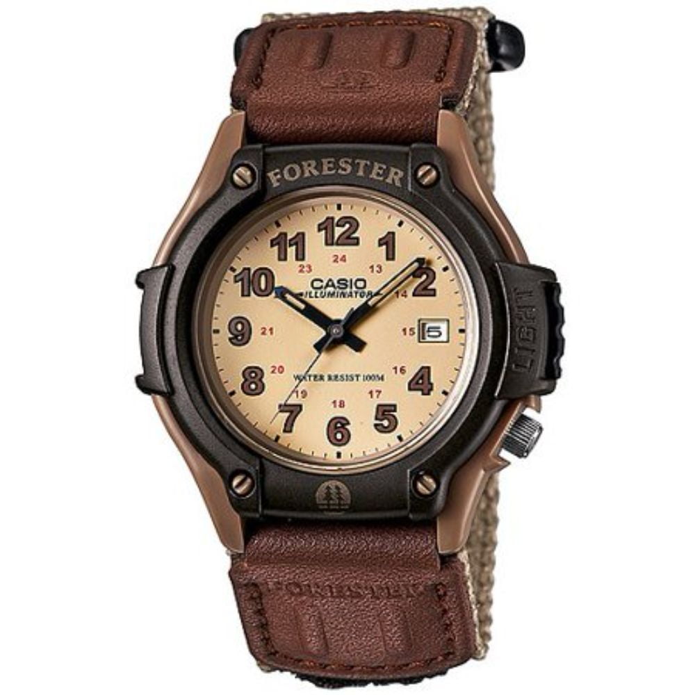 Casio Men's Analog Sport Watch with LED Backlight and Nylon Strap (Tan, 1.5 in) df4h6
