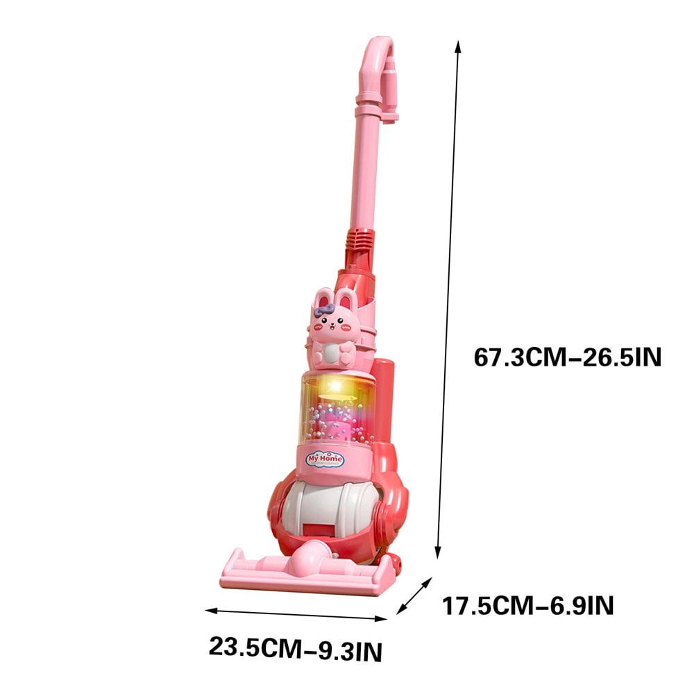 Adofi Kids Toy Vacuum Cleaner with Realistic Suction Lights and Sounds (Pink) oab82