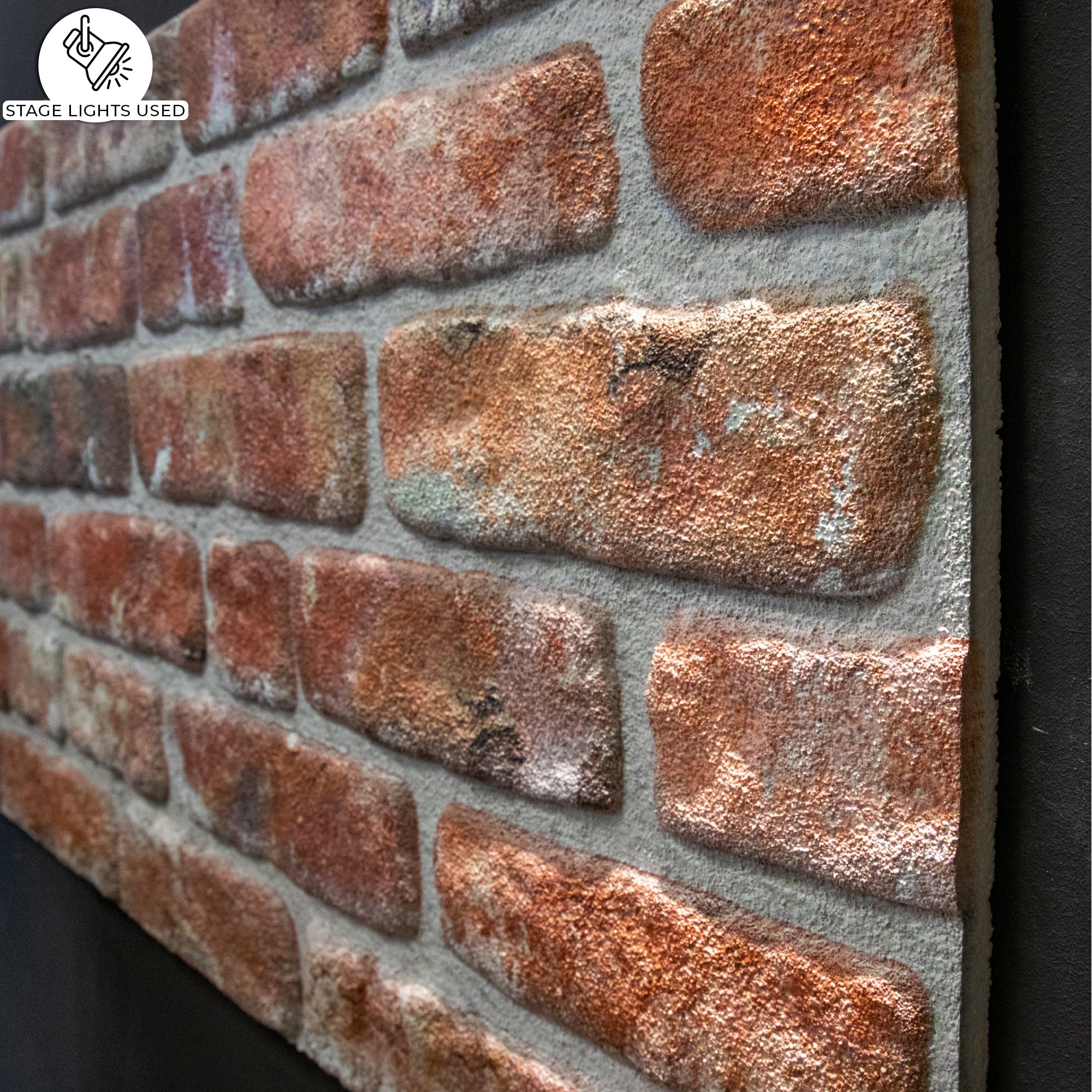 Dundee Deco 3D Wall Panels Brick Effect (Red, 10 Pack, 53 sq ft) c9rle