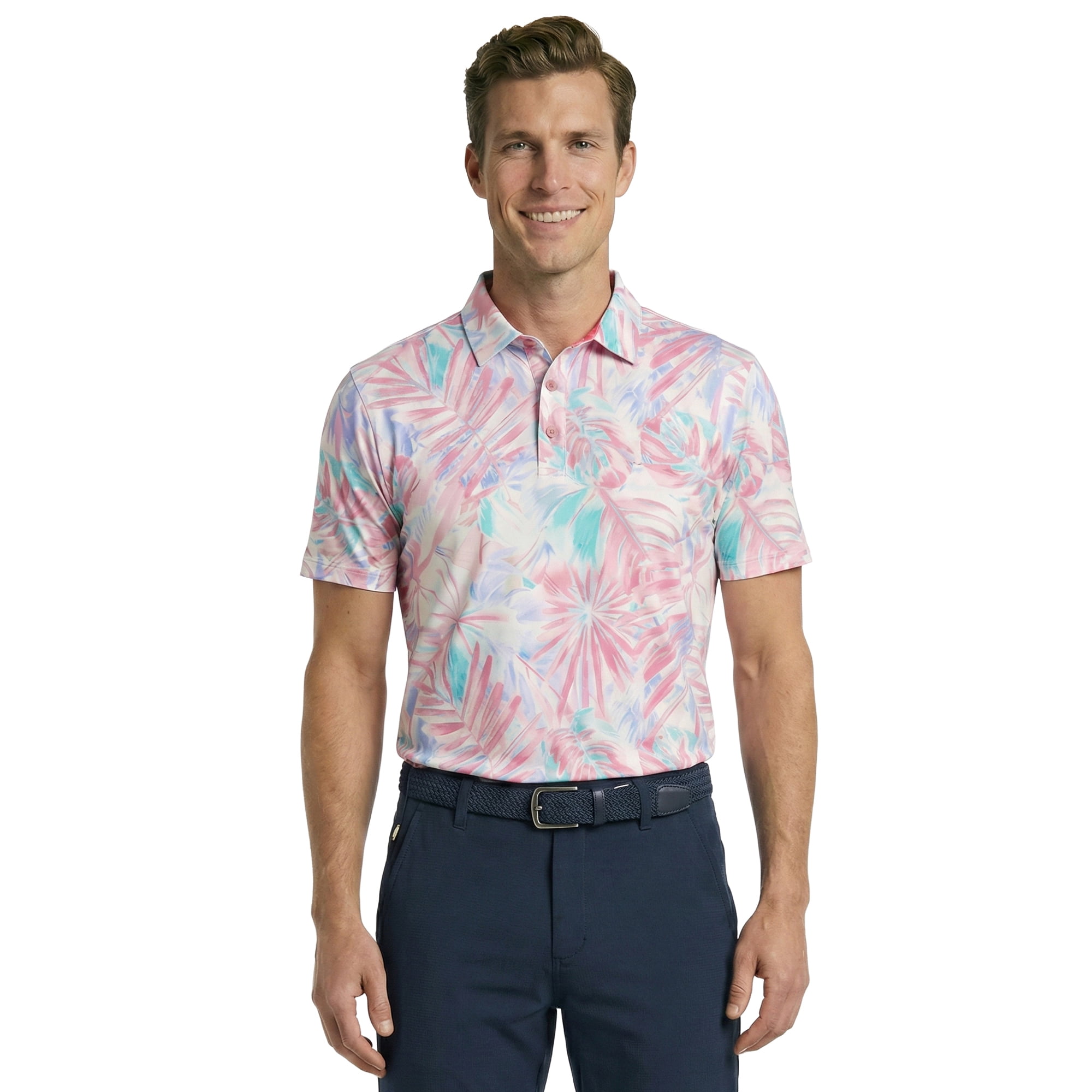 Birdie Bound Men's Golf Polo Shirt Moisture-Wicking Performance Athletic Top (Green, S) rkt5j