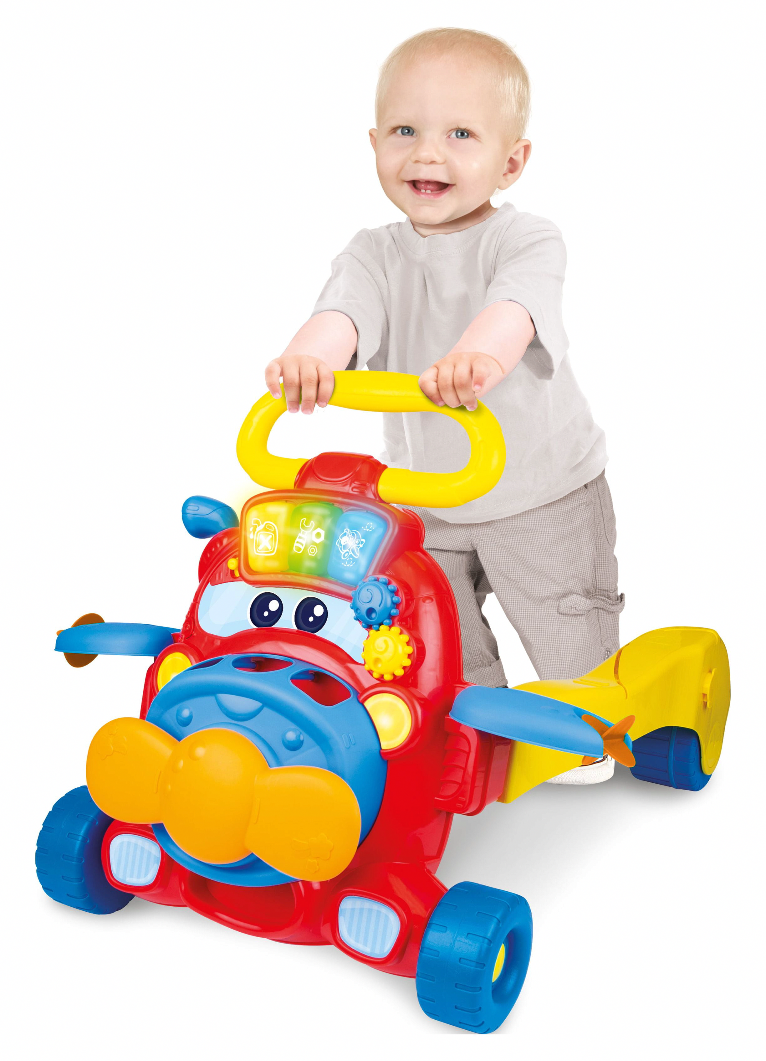 Winfun Junior Jet 2-in-1 Ride-On and Walker Activity Toy (Red, 1 Count) 1l000