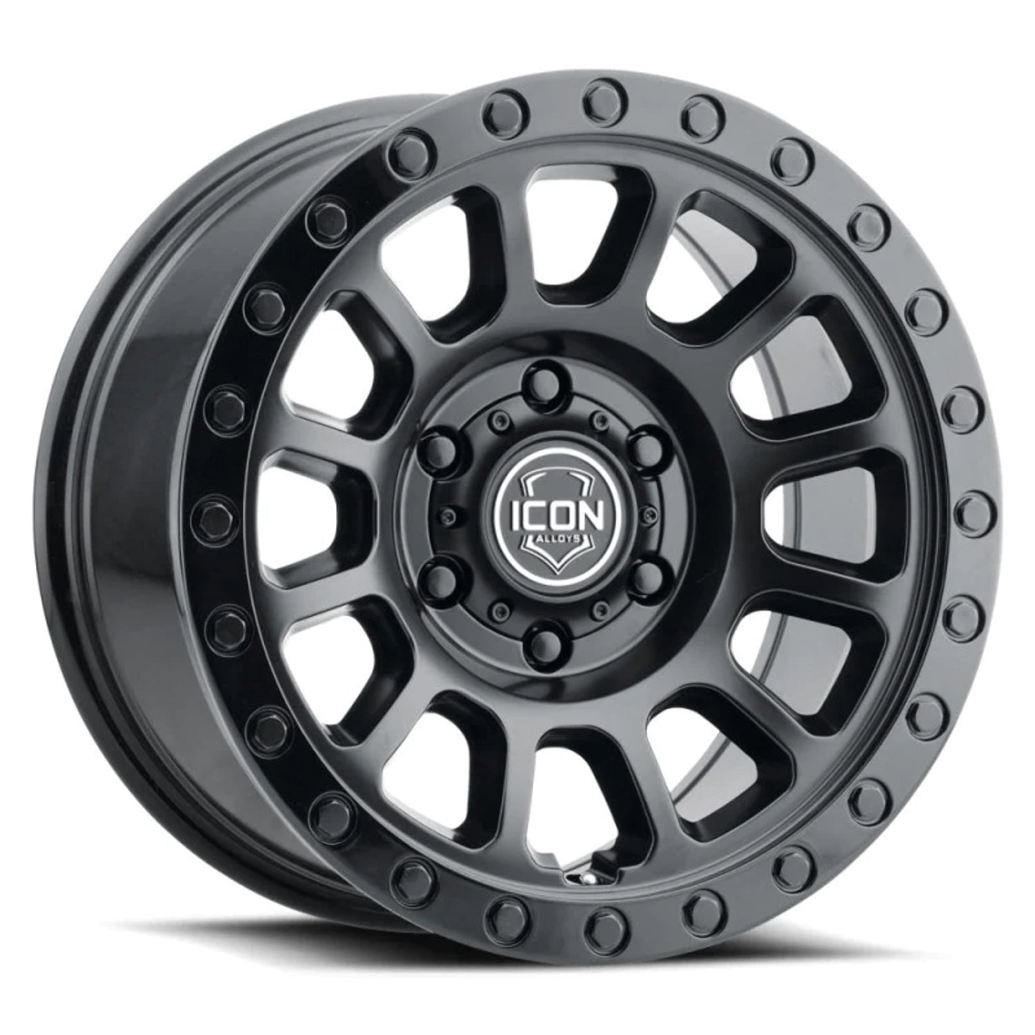 ICON Hulse Wheel 17 x 8.5 in 6 x 5.5 Bolt Pattern 0mm Offset (Double Black) krwn4