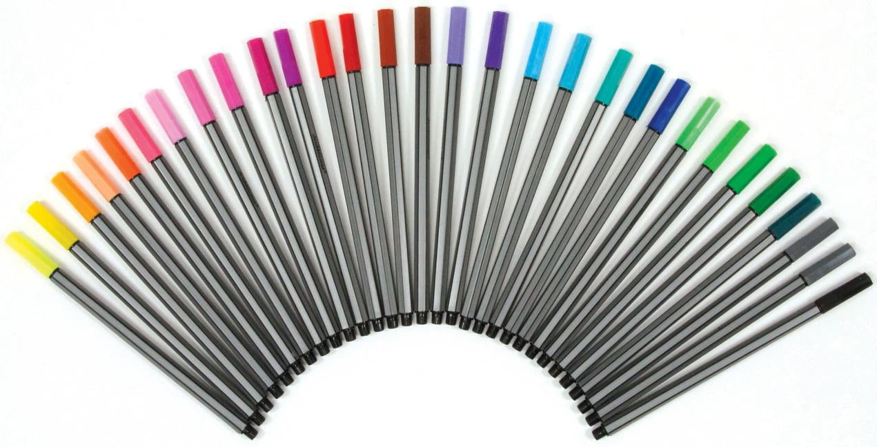 Peter Pauper Press Studio Series Fine-Line Marker Set (Assorted Colors, 12 Count) 6mk55