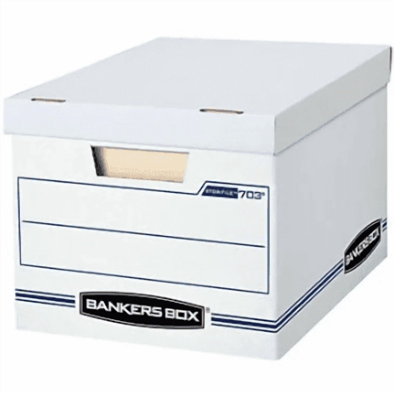 Bankers Box Basic Duty Letter/Legal File Storage Box with Lids (White, 10 Pack, 10 in x 12 in x 15 in) l3f60