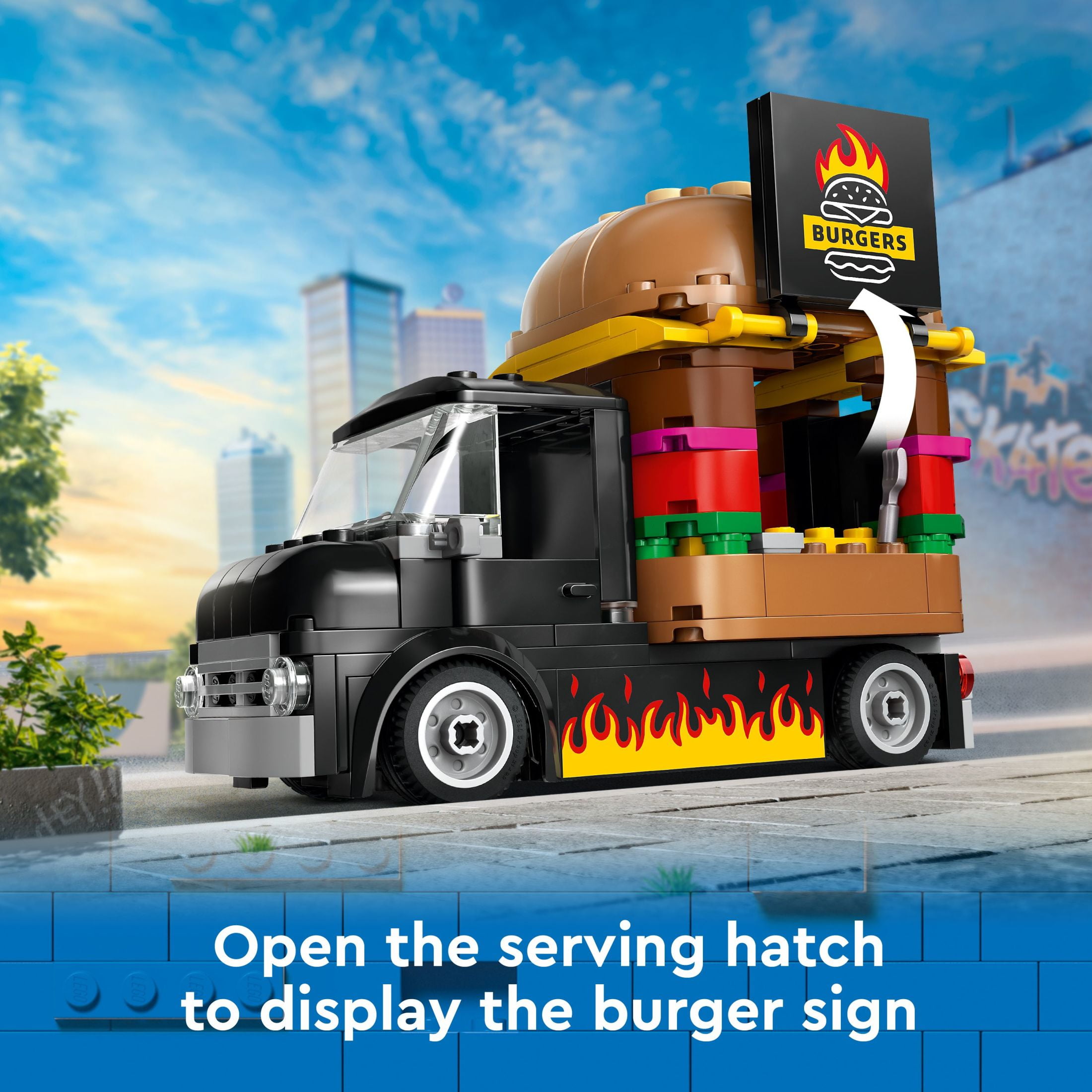 LEGO City Burger Truck Building Set, Creative Kitchen Playset with Vendor Minifigure (194 Pieces) dxfo5