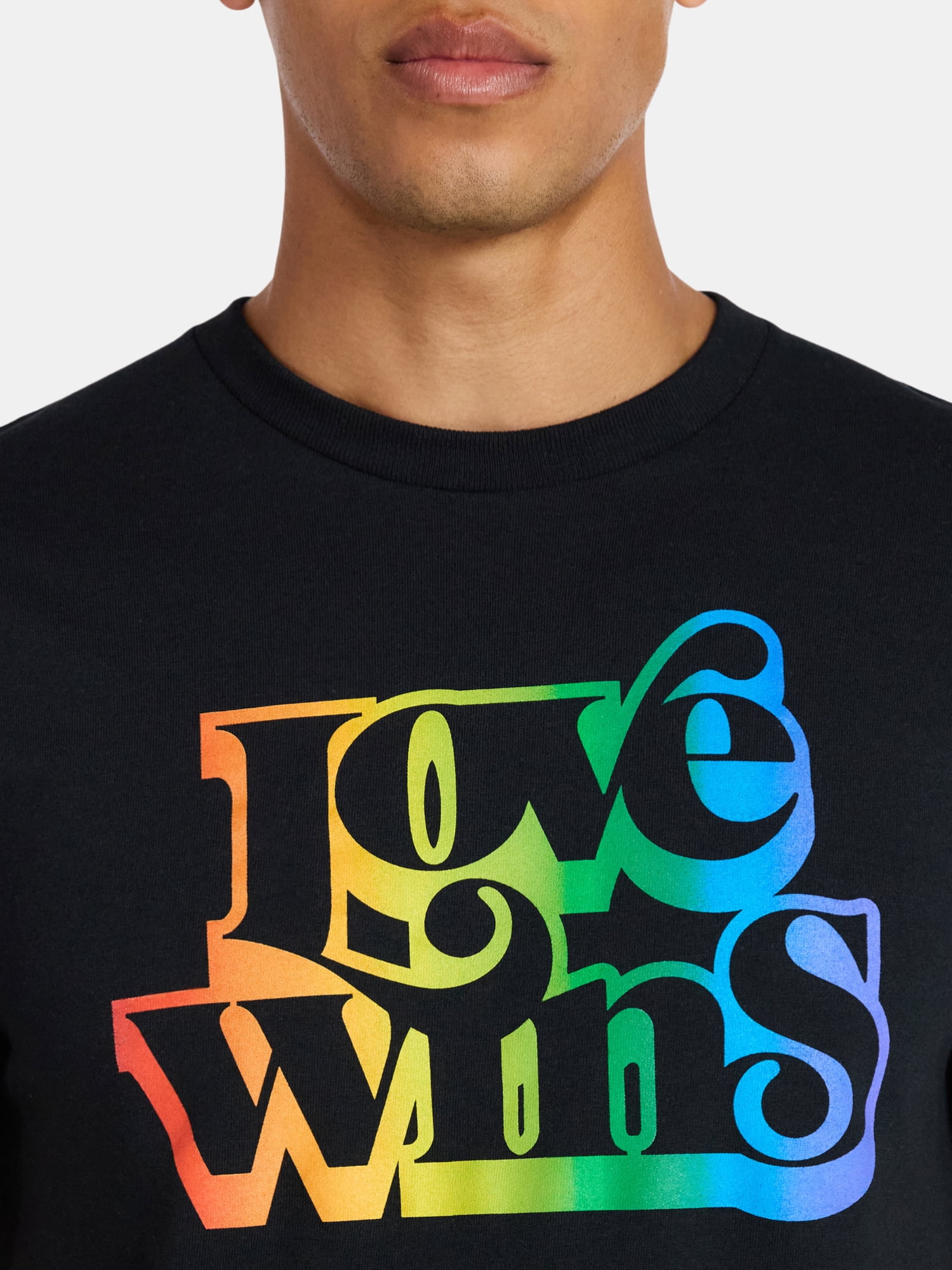 Pride Love Wins Graphic Tee Shirt (Black, XS) kfadr